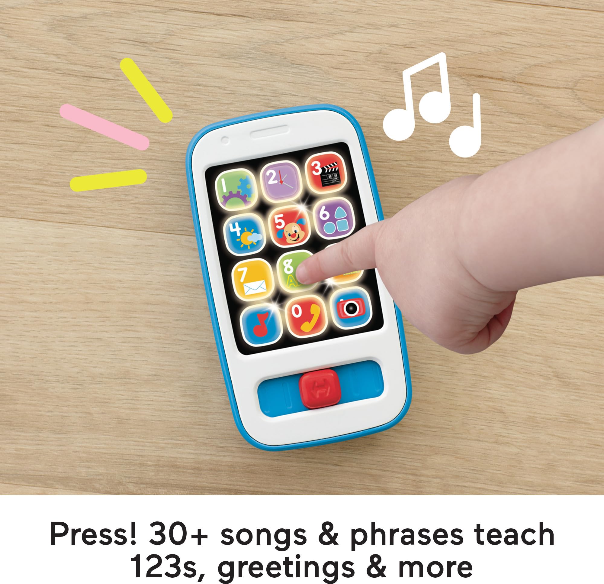 Foto 4 pulgar | Teléfono Inteligente Toy Fisher-price Azul Con Más De 30 Canciones De 6 A 36 Meses - Venta Internacional.