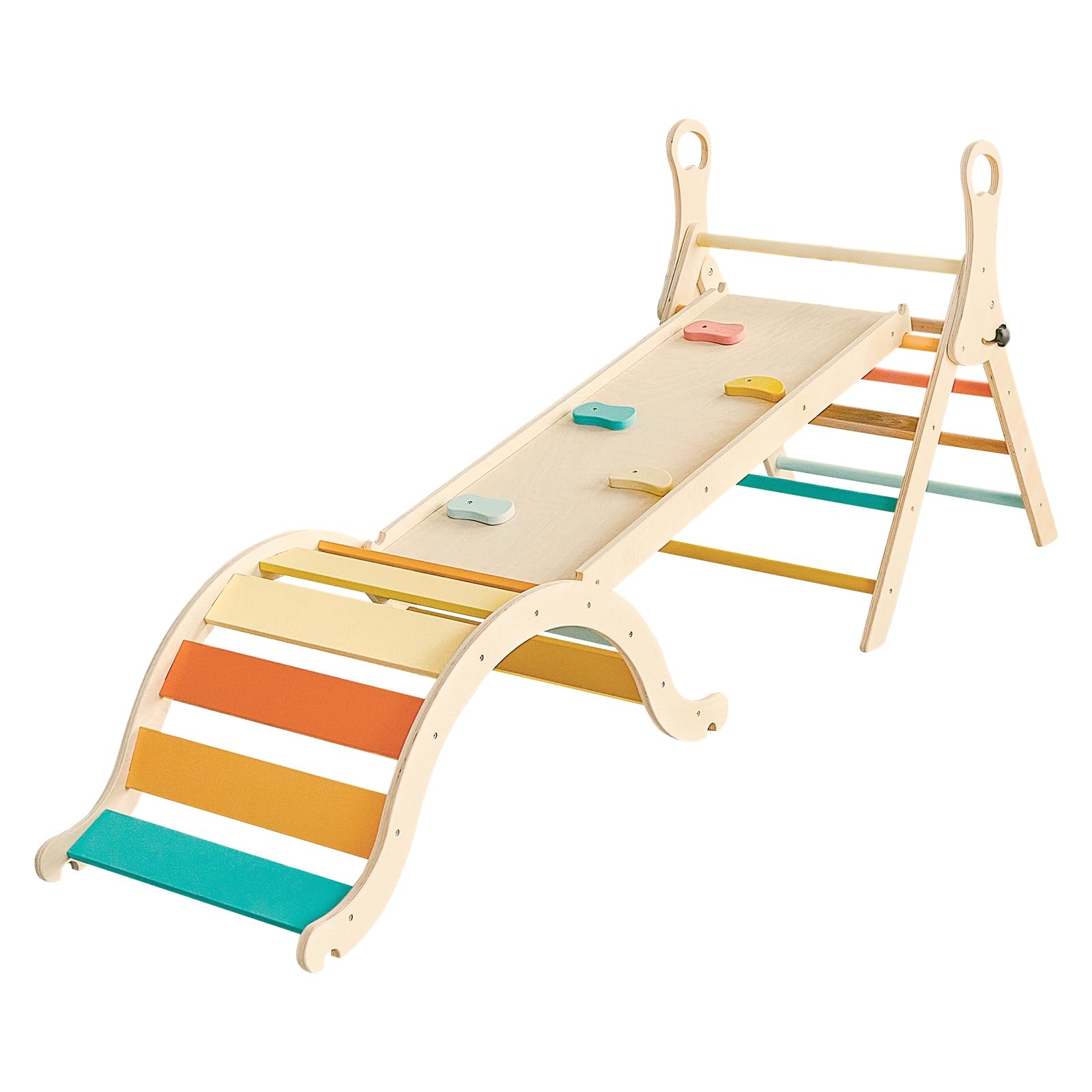 Set De Escalada Giant Bean Pastel 5 En 1 Pikler Triangle Para Niños - Venta Internacional.