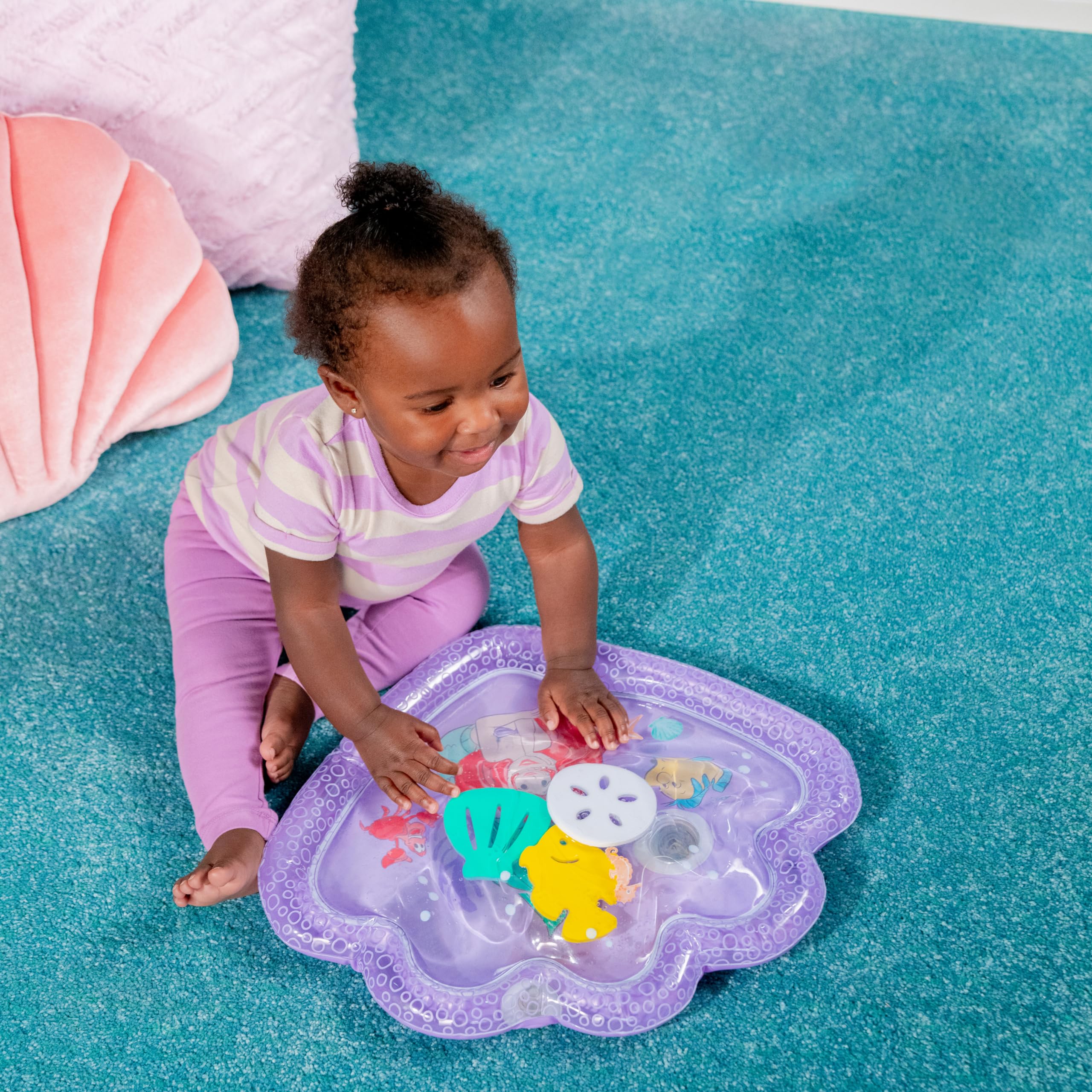 Foto 8 pulgar | Alfombrilla De Agua Tummy Time Bright Starts Con Diseño De La Princesa Ariel De Disney - Venta Internacional.