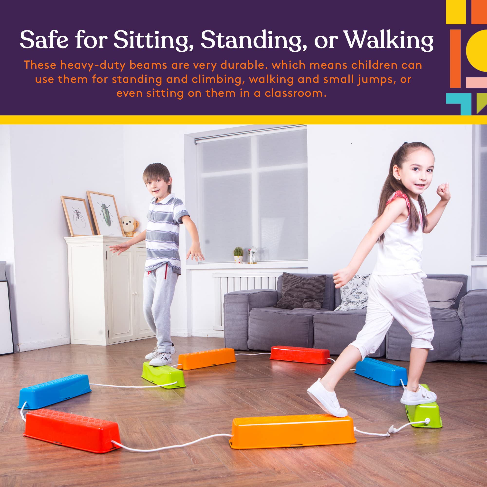 Foto 6 pulgar | Juego De 8 Barras De Equilibrio Stepping Stones Special Supplies Para Niños - Venta Internacional.