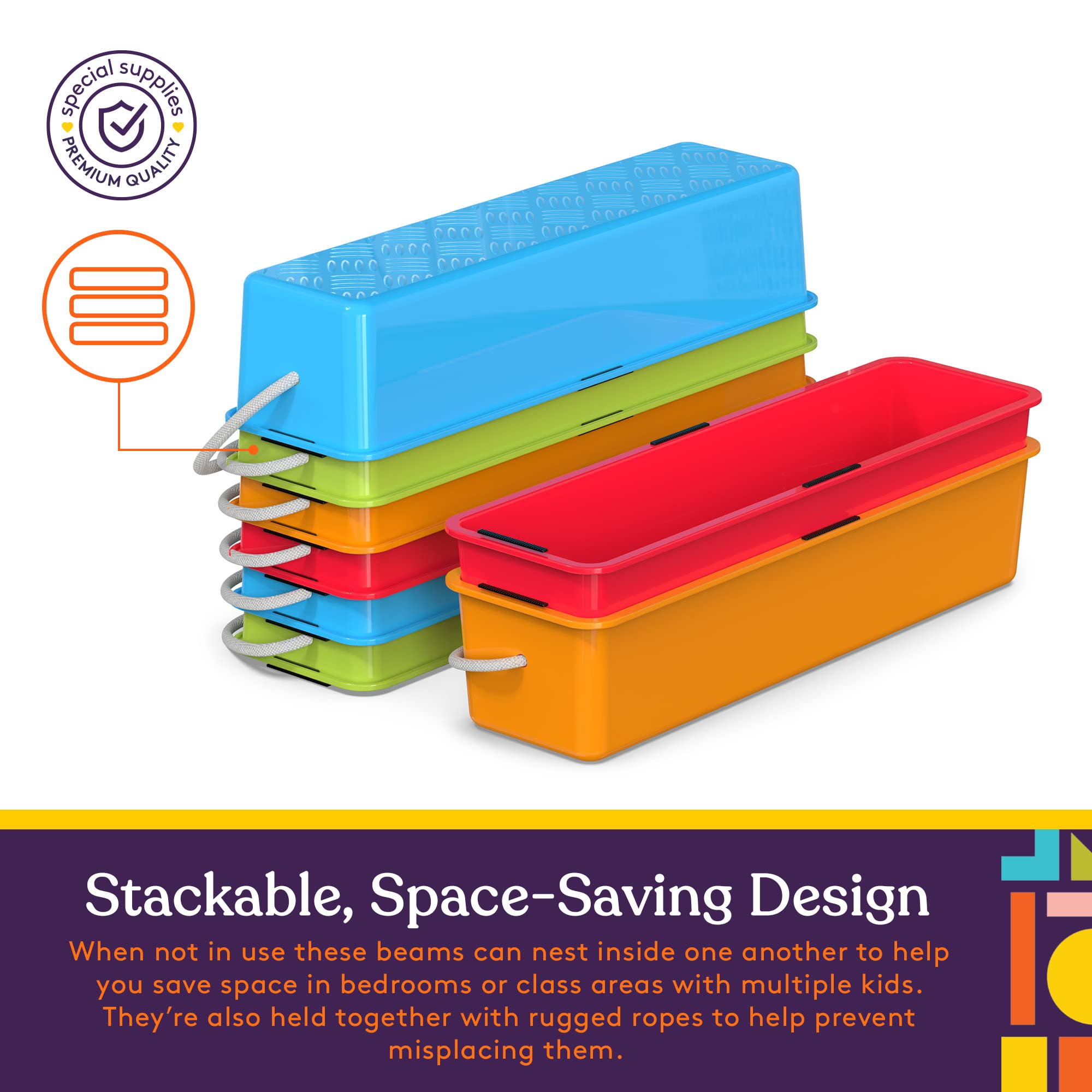 Foto 6 | Juego De 8 Barras De Equilibrio Stepping Stones Special Supplies Para Niños - Venta Internacional.