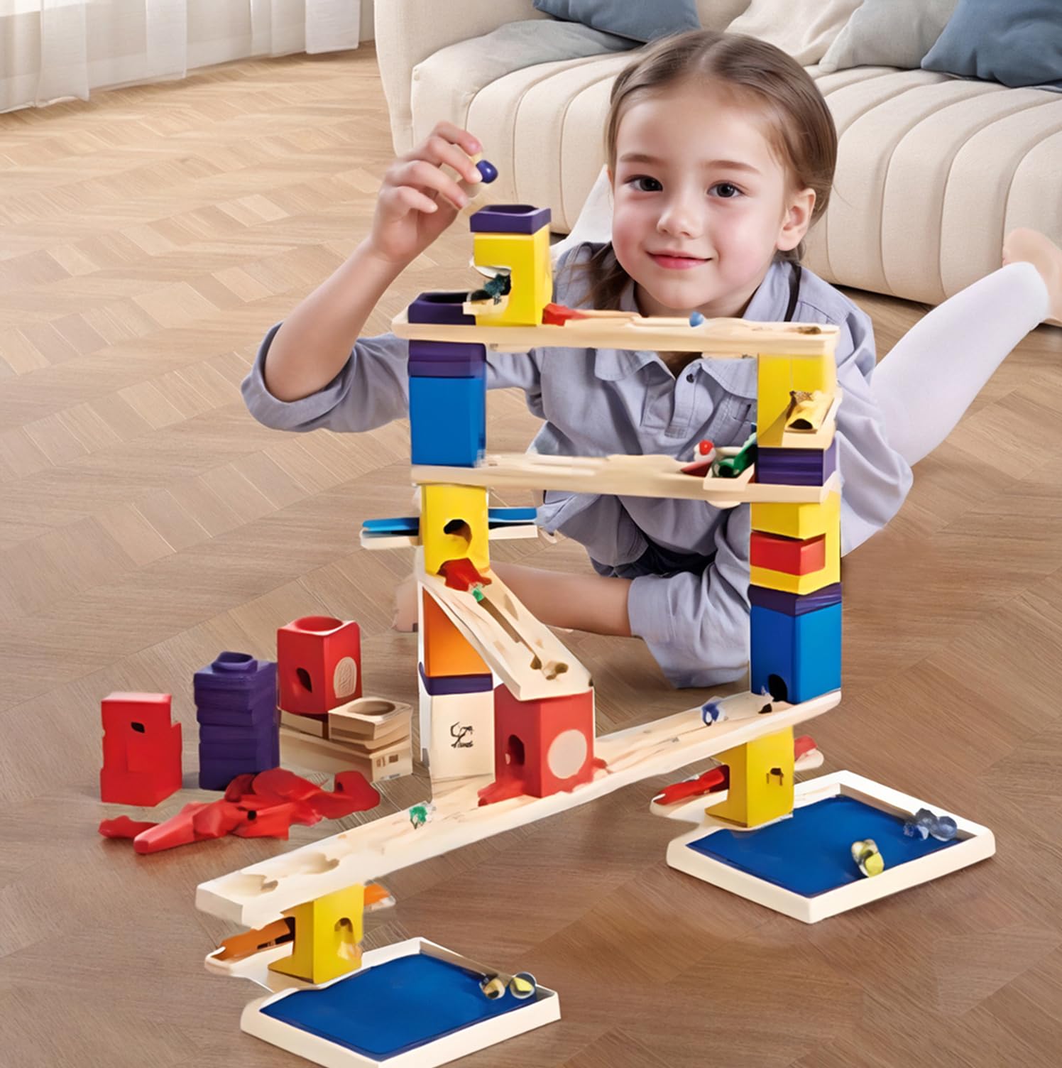 Foto 5 | Juguete De Construcción Marble Run Hape Quadrilla Music Motion - Venta Internacional.