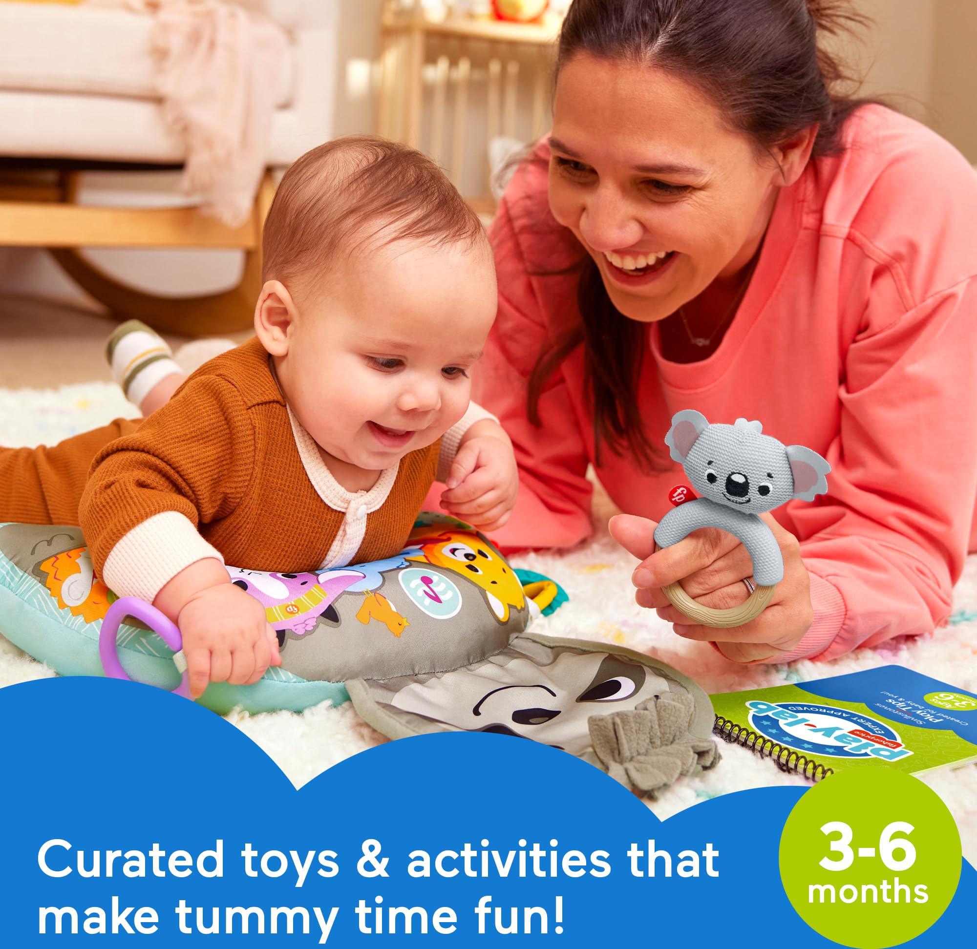 Foto 2 | Kit De Juegos Para Bebés Fisher-price Let's Try Tummy Time Durante Más De 3 Meses - Venta Internacional.