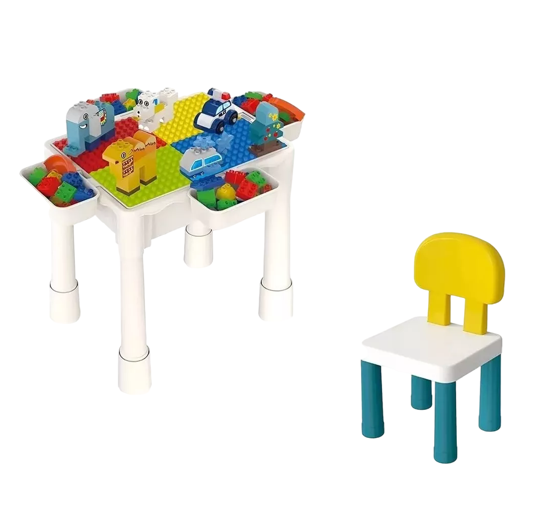 Mesa De Actividades Lego Para Niños Escritorio 75 Bloques Colores