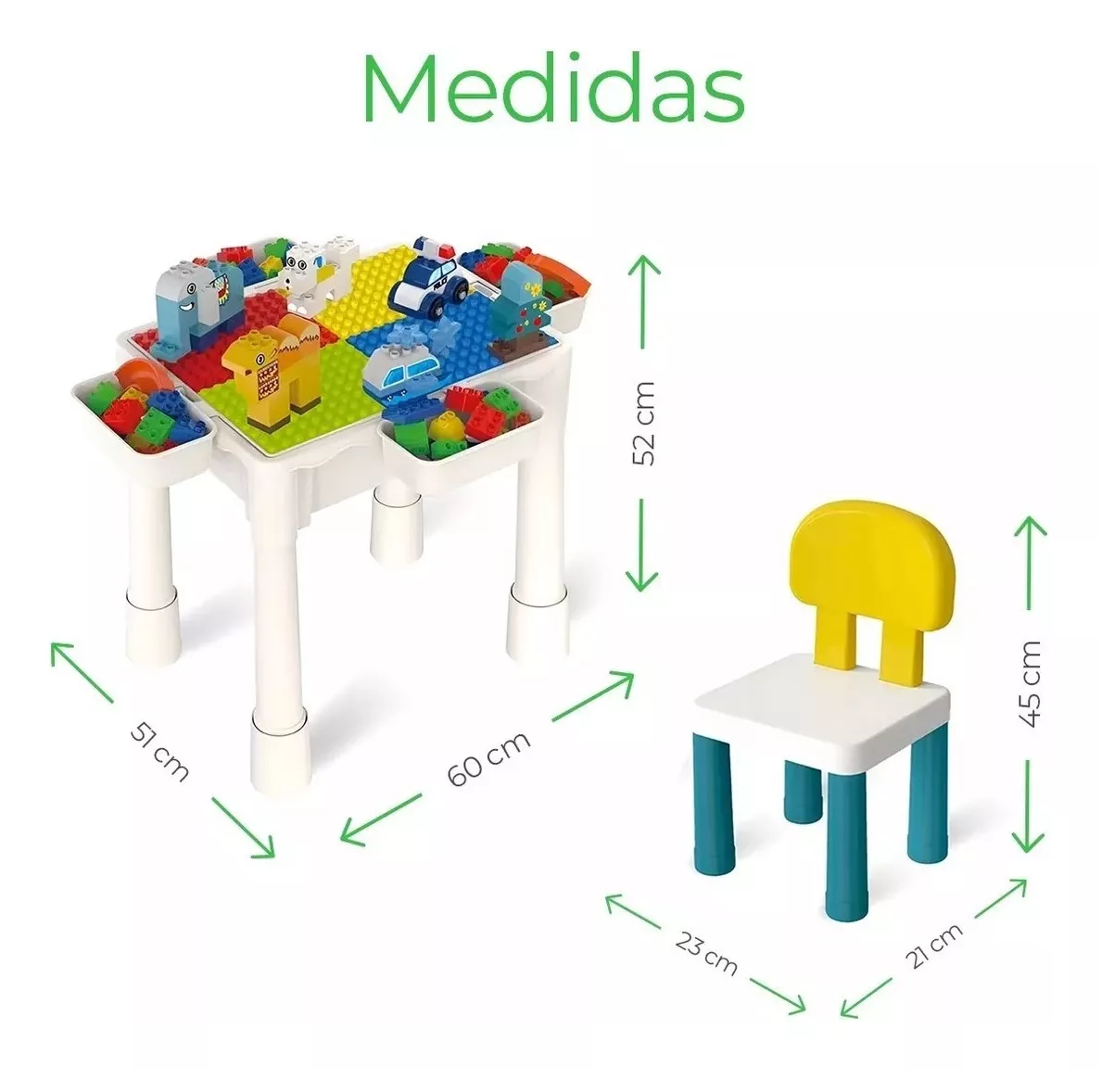 Foto 6 pulgar | Mesa De Actividades Lego Para Niños Escritorio 75 Bloques Colores