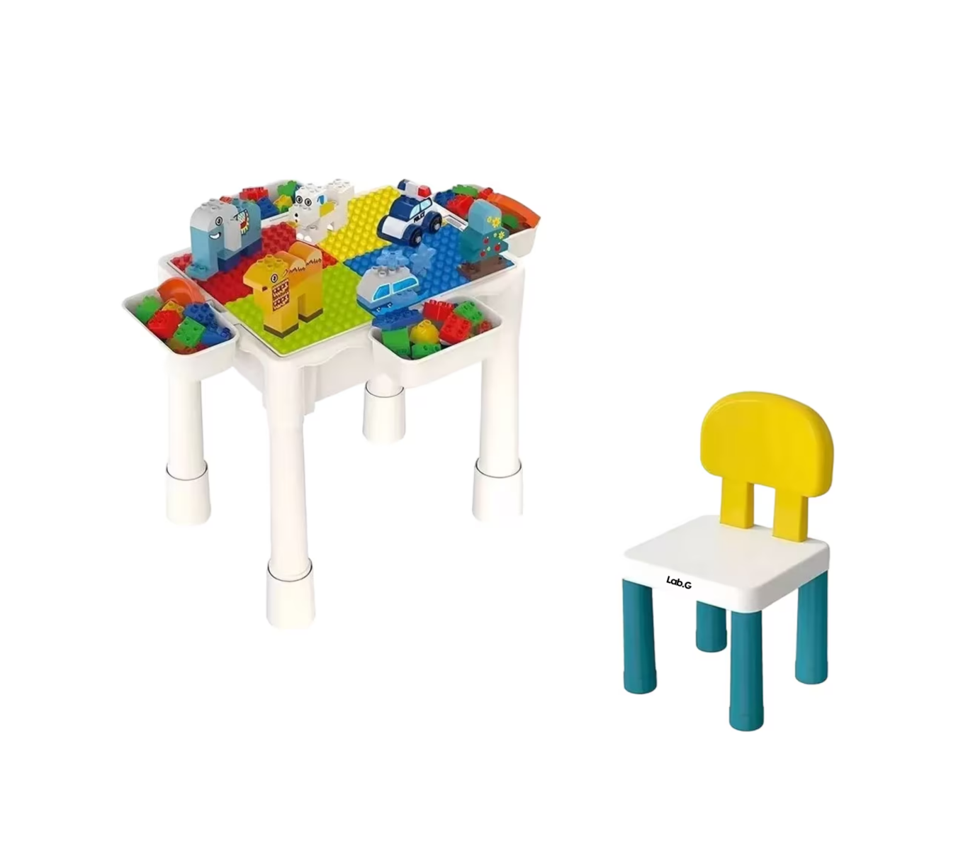 Foto 2 pulgar | Mesa de Actividades Lego Escritorio 75 Bloques Colores para Niños