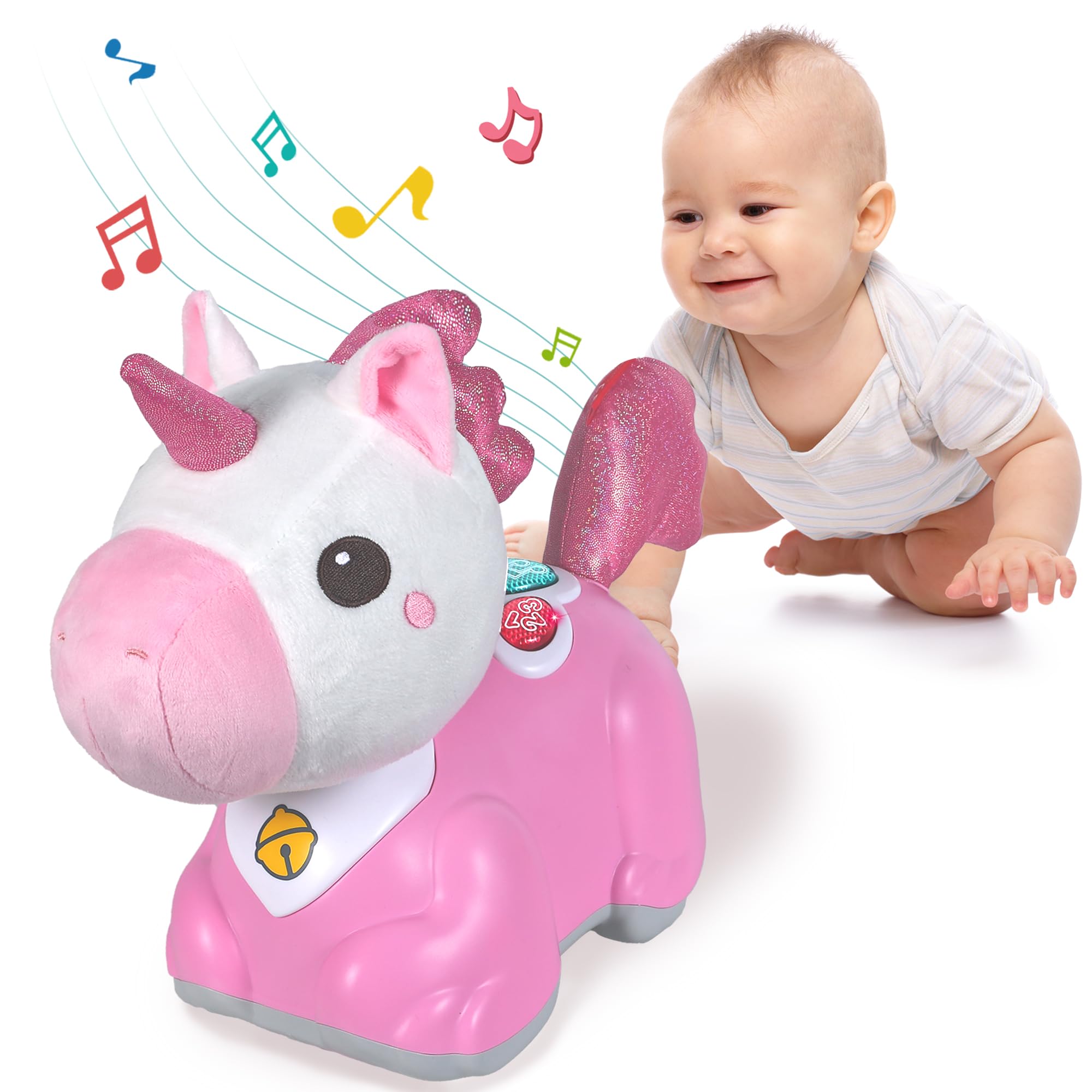 Foto 2 pulgar | Juguete Musical Iplay Ilearn Unicorn Baby Para Bebés De 0 A 2 Años Con Luz - Venta Internacional.