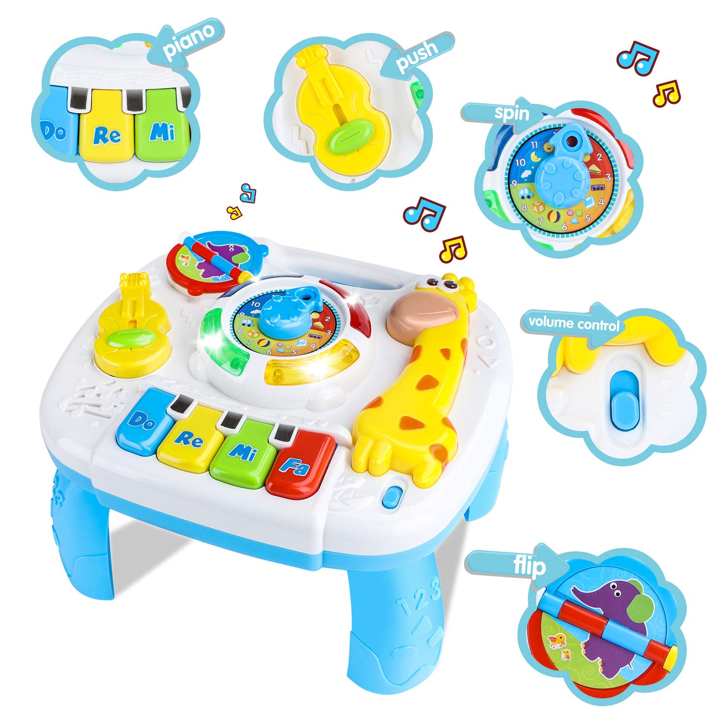 Foto 3 pulgar | Mesa de Actividades Baccow Baby Toys Musical para Niños - Venta Internacional