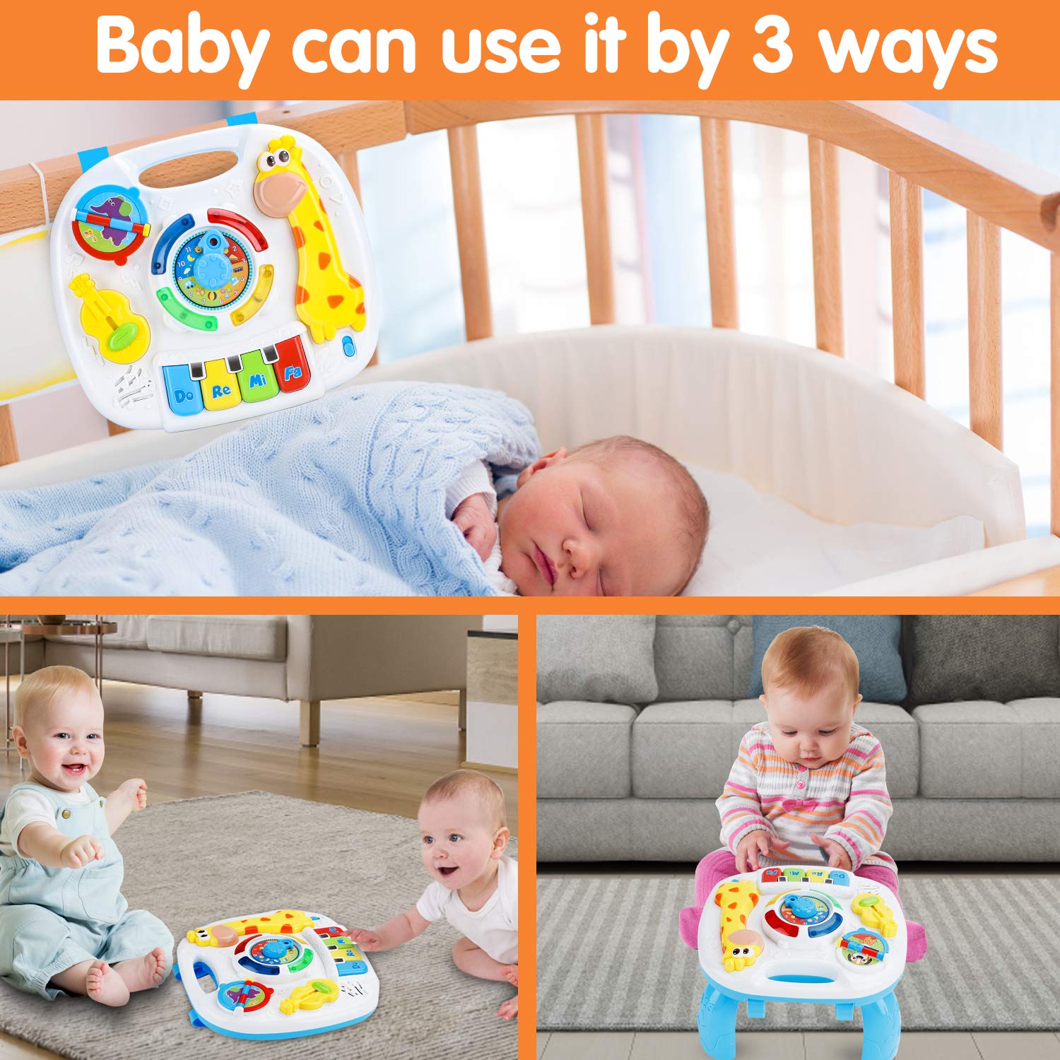 Foto 4 pulgar | Mesa de Actividades Baccow Baby Toys Musical para Niños - Venta Internacional
