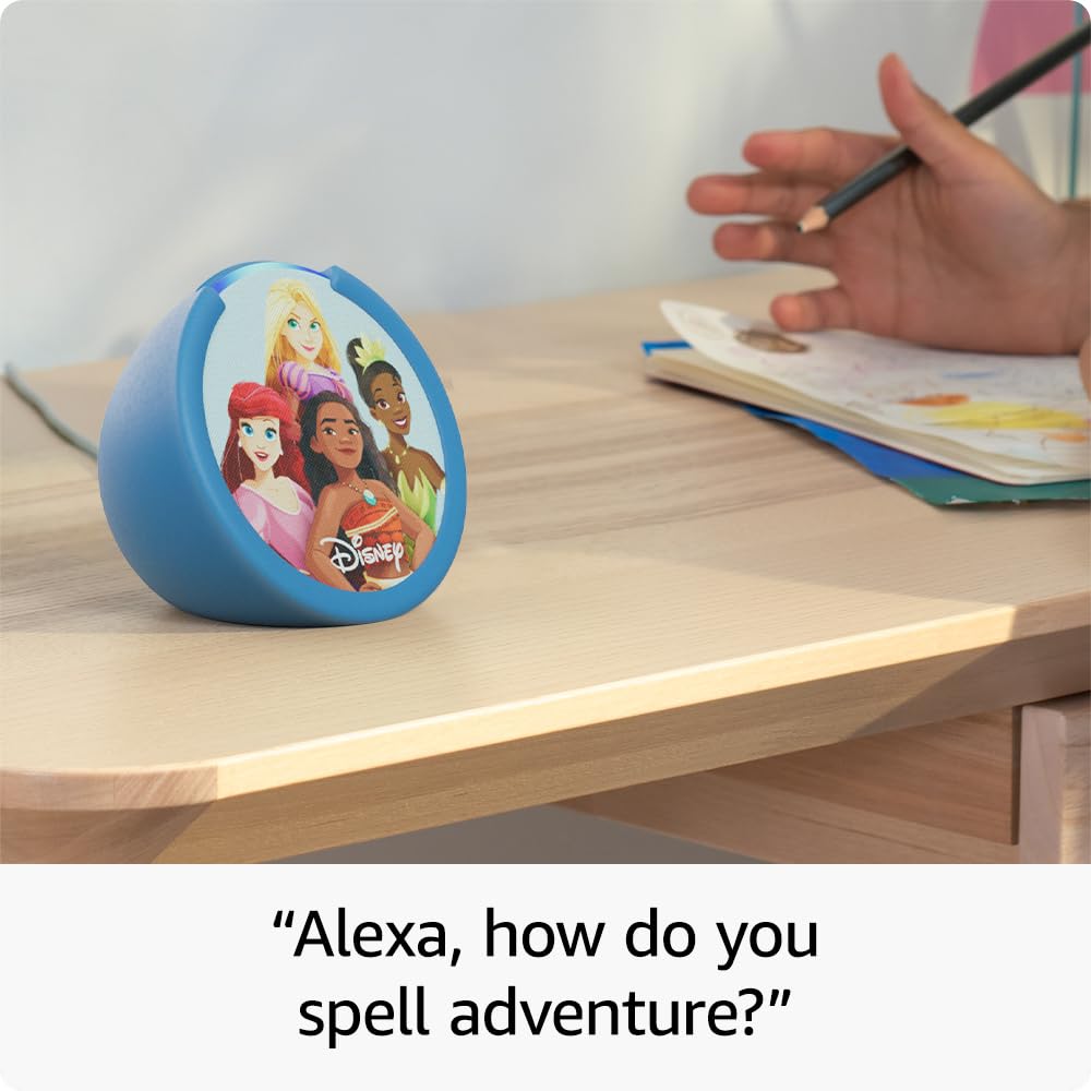 Foto 6 pulgar | Altavoz Inteligente Amazon Echo Pop Kids con Alexa Disney Princess - Venta Internacional