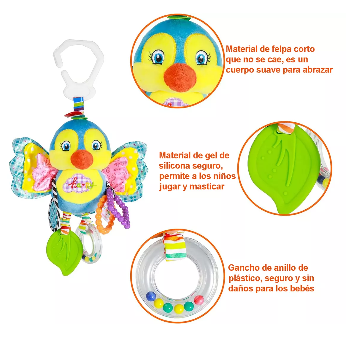 Foto 5 pulgar | Peluche Sonaja y Mordedera para Bebé