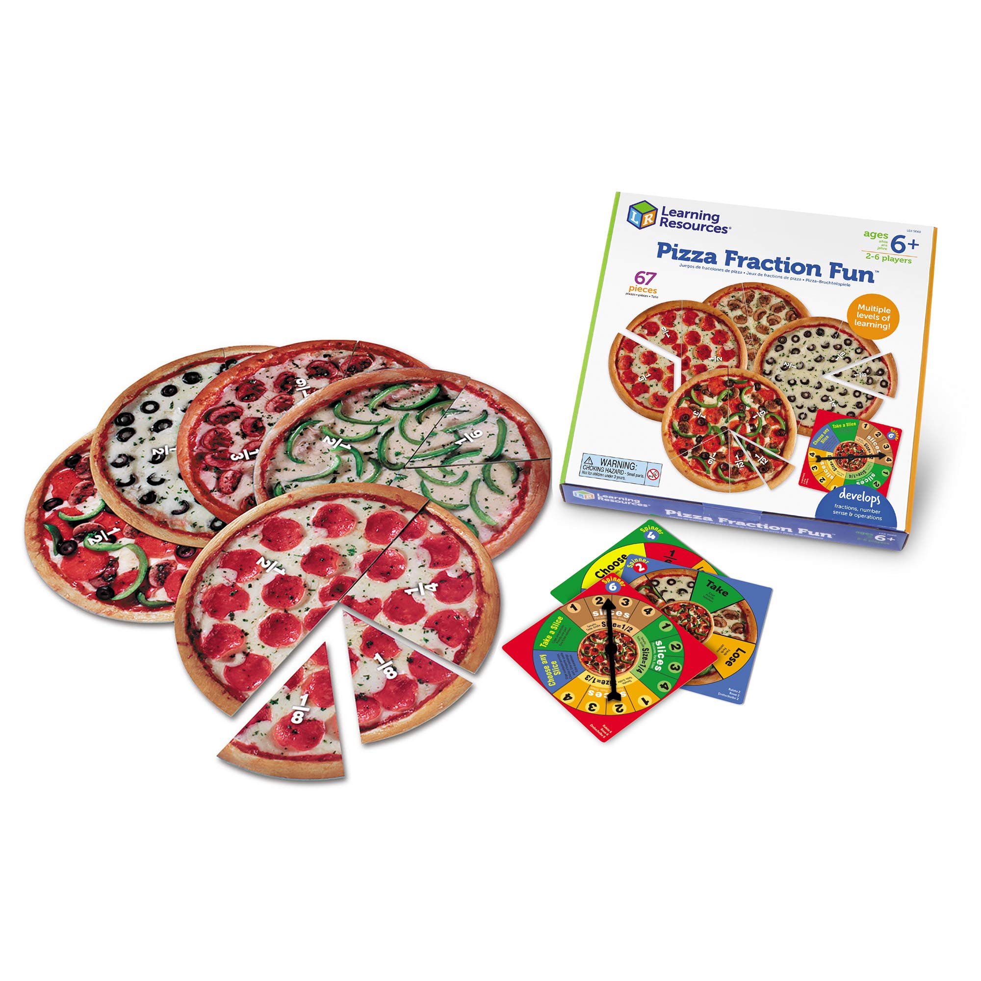 Recursos De Aprendizaje Del Juego Pizza Fraction Fun 67 Pieces 6+ - Venta Internacional.