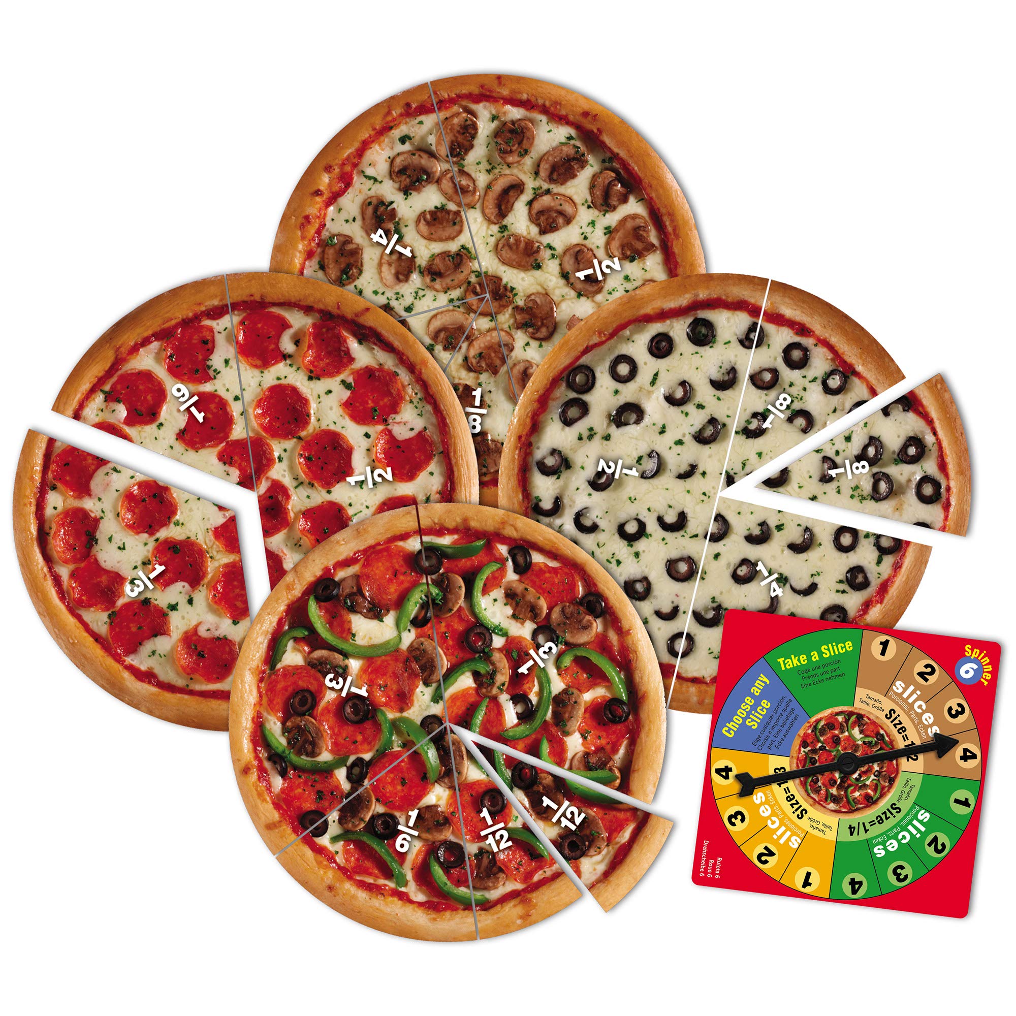 Foto 4 pulgar | Recursos De Aprendizaje Del Juego Pizza Fraction Fun 67 Pieces 6+ - Venta Internacional.