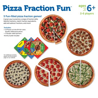 Foto 6 | Recursos De Aprendizaje Del Juego Pizza Fraction Fun 67 Pieces 6+ - Venta Internacional.