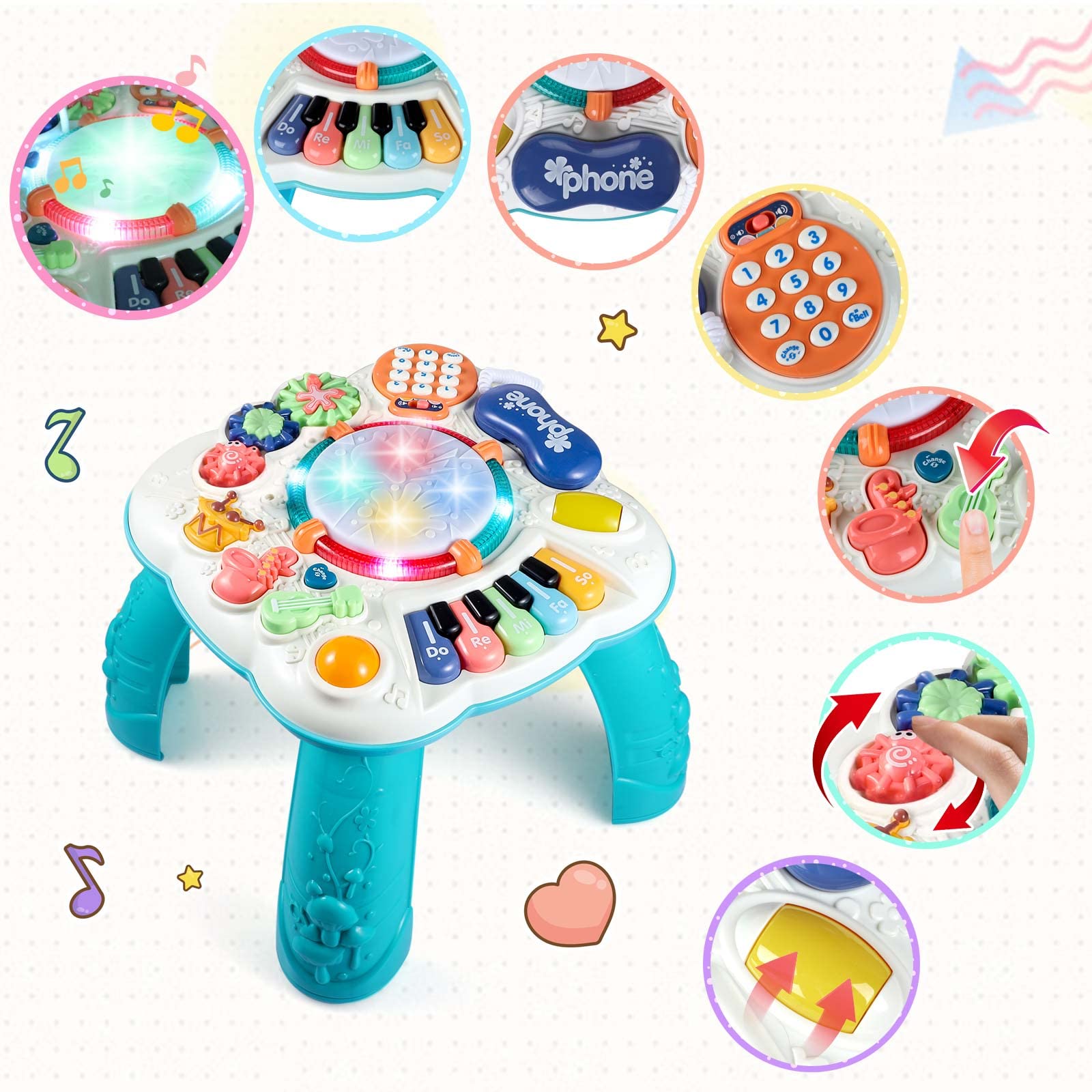 Foto 3 pulgar | Centro de Actividades Baccow con Sonido para Bebé-Venta Internacional