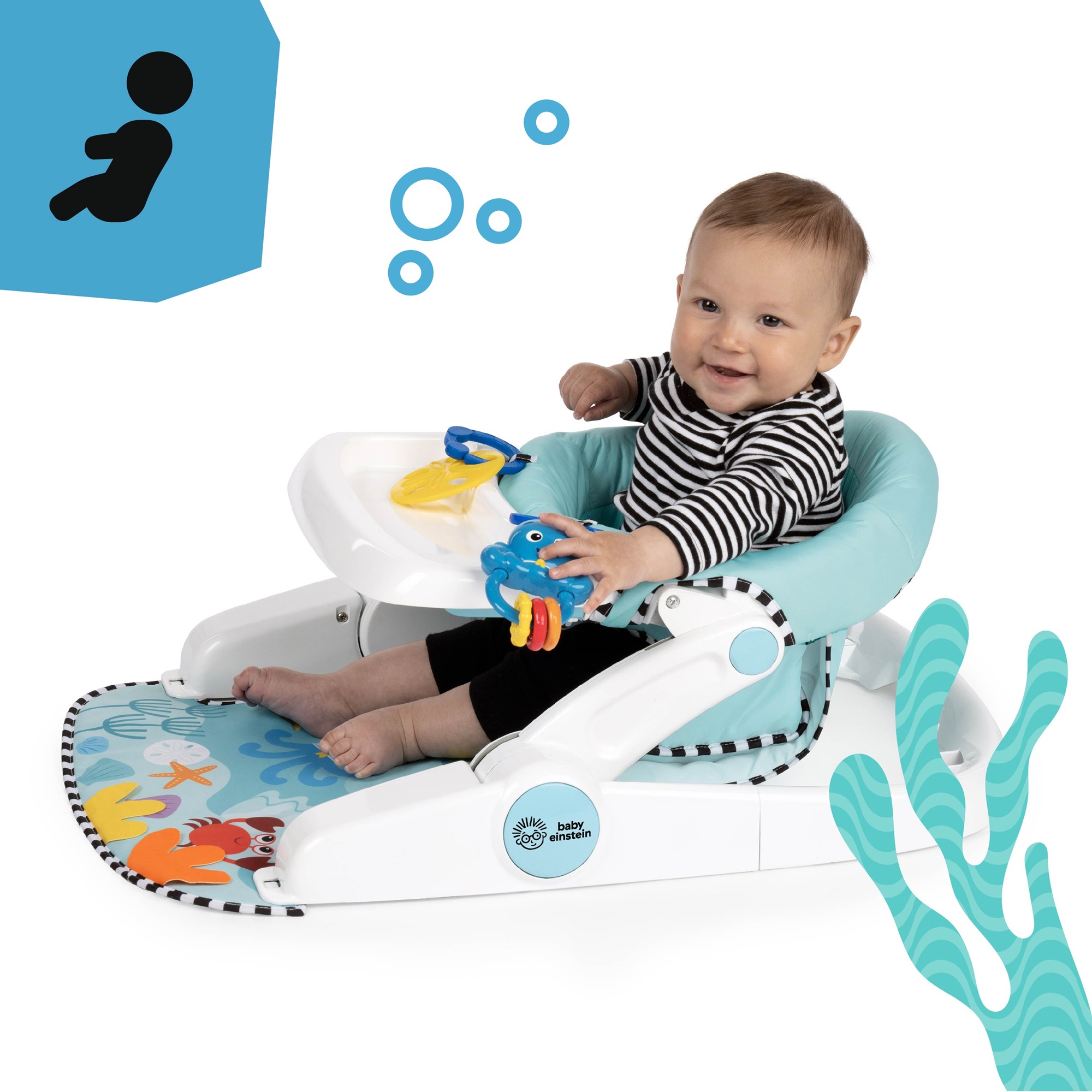 Foto 3 pulgar | Tapete Asiento para Piso Baby Einstein 2 en 1 con Juguetes