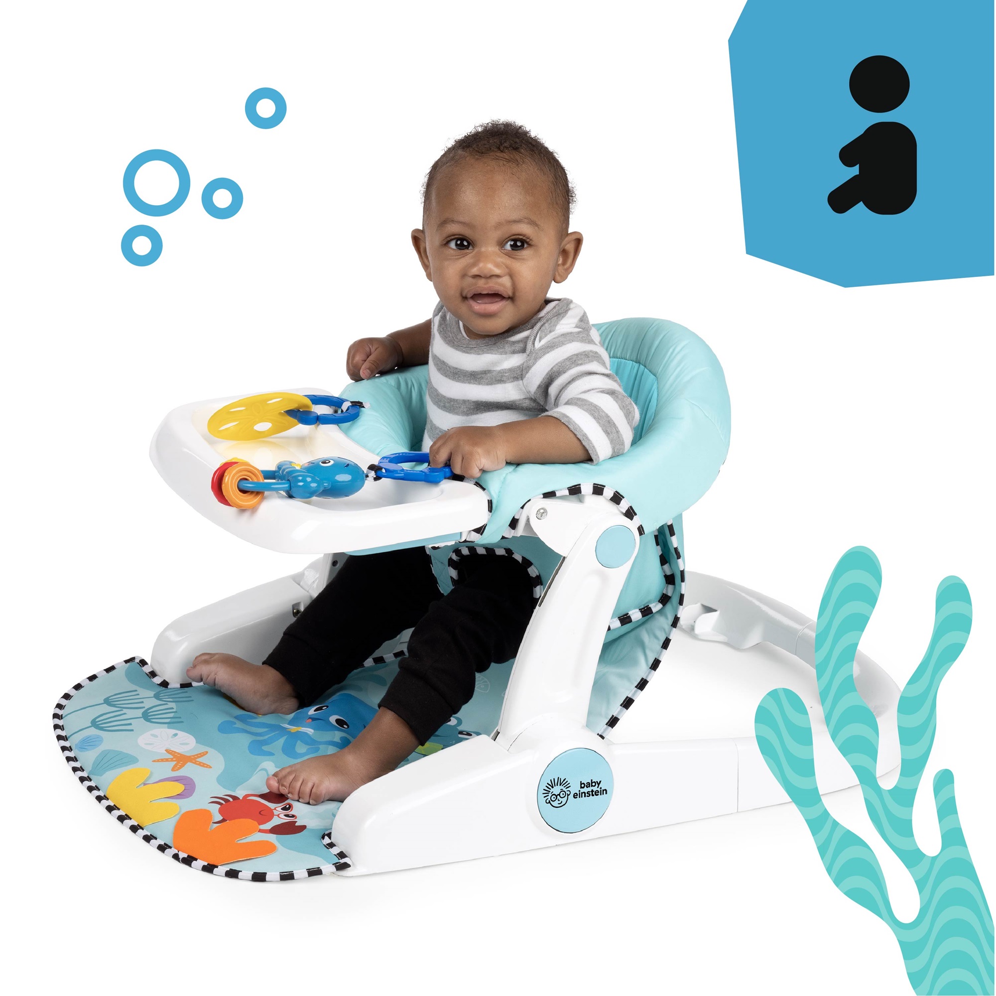 Foto 5 pulgar | Tapete Asiento para Piso Baby Einstein 2 en 1 con Juguetes