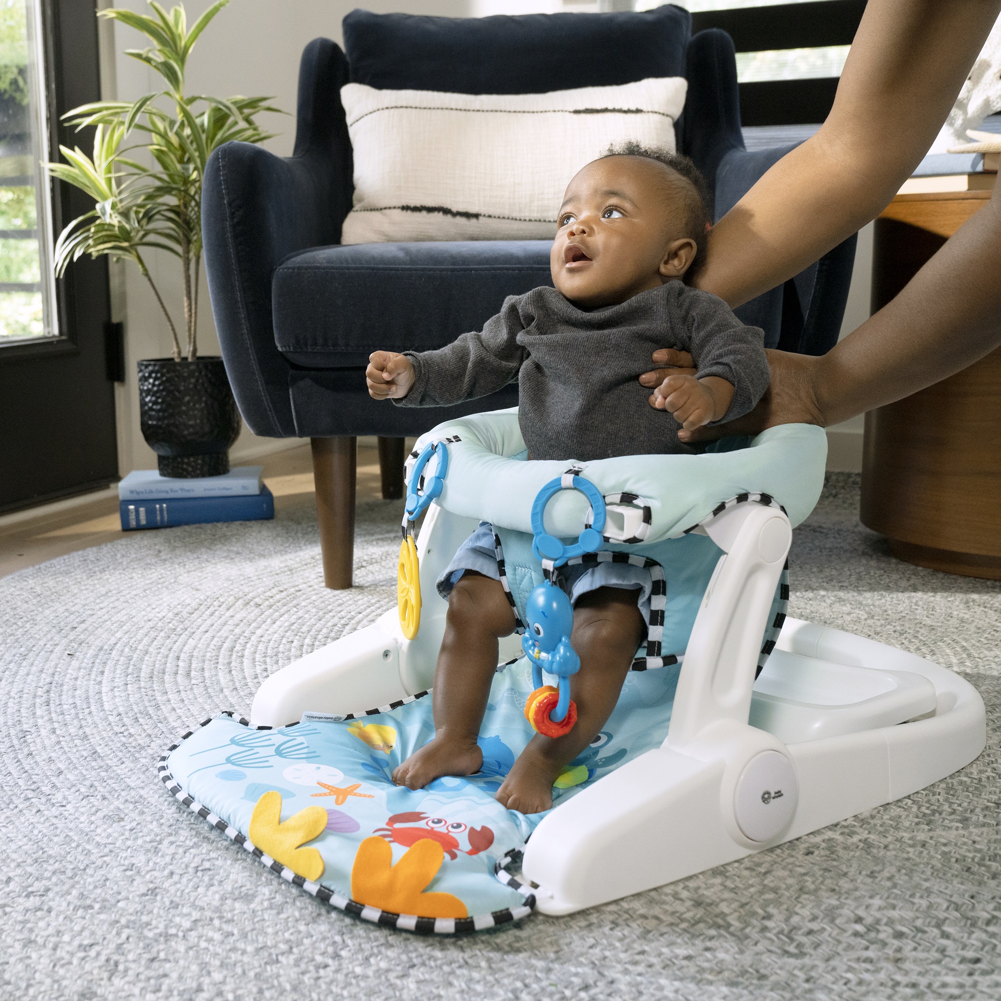 Foto 7 pulgar | Tapete Asiento para Piso Baby Einstein 2 en 1 con Juguetes