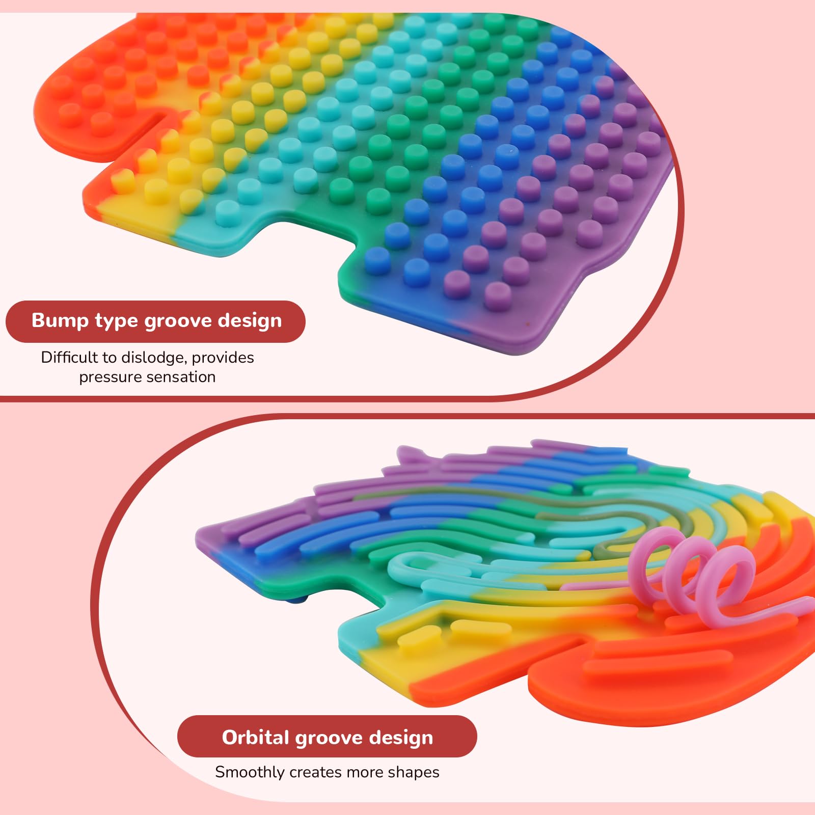 Foto 6 pulgar | Juguete De Silicona De Doble Cara Con Tablero De Actividades Sensoriales - Venta Internacional.