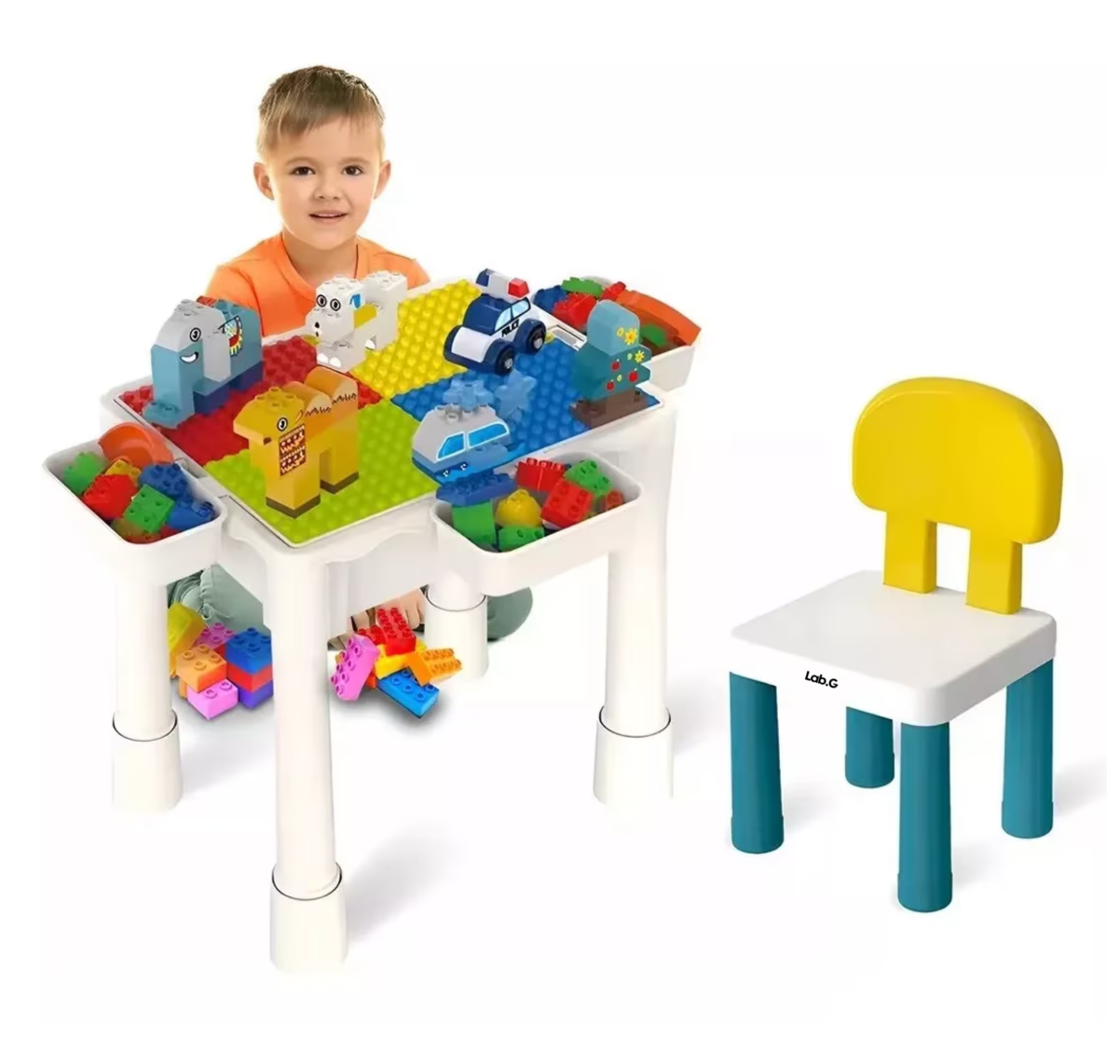 Foto 5 pulgar | Mesa de Actividades Lab.G para Niños + 75 Bloques Colores