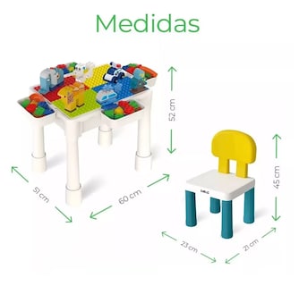 Foto 5 | Mesa de Actividades Lab.G para Niños + 75 Bloques Colores