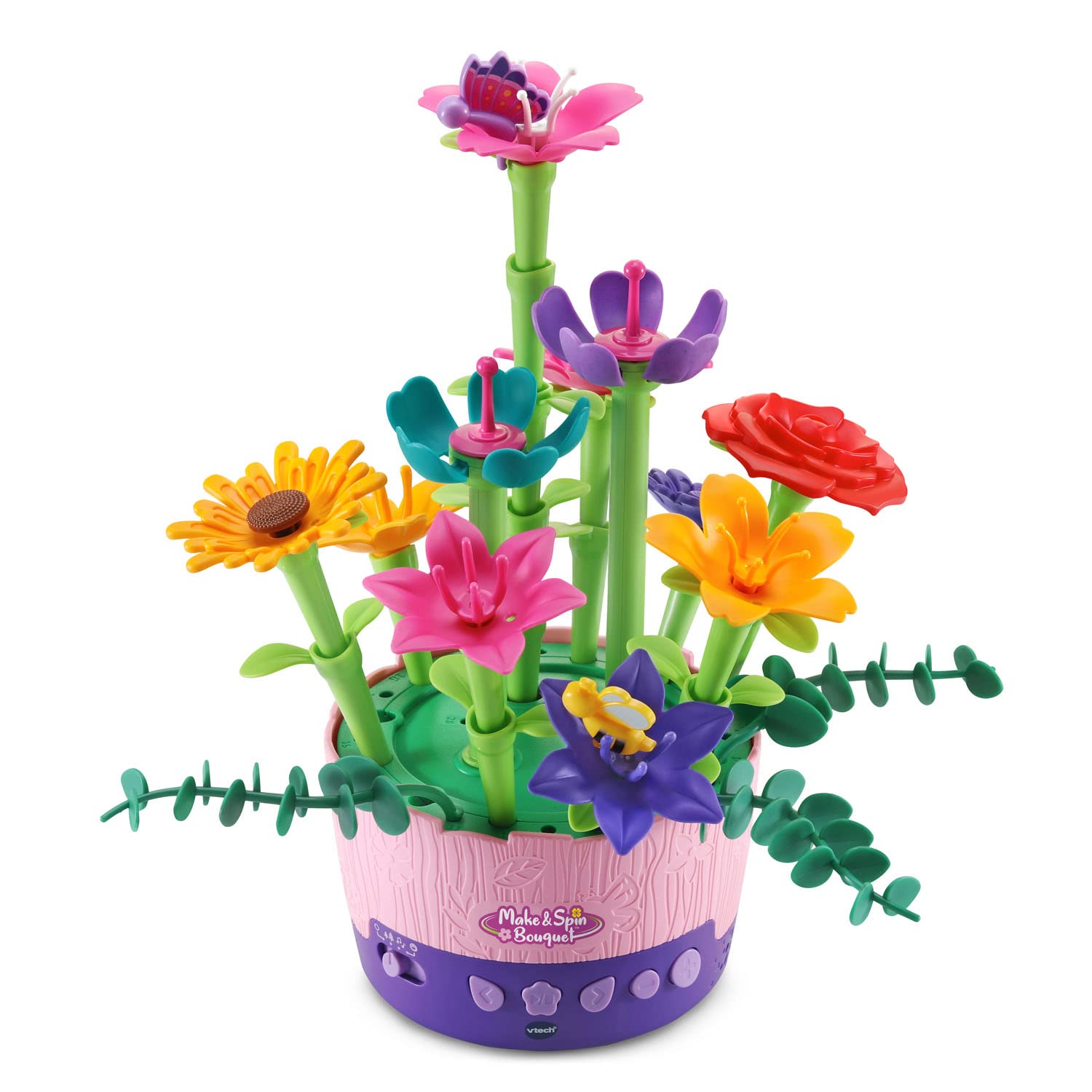 Foto 7 pulgar | Bouquet Toy Vtech Make And Spin Con Más De 100 Piezas Durante Más De 4 Años - Venta Internacional.