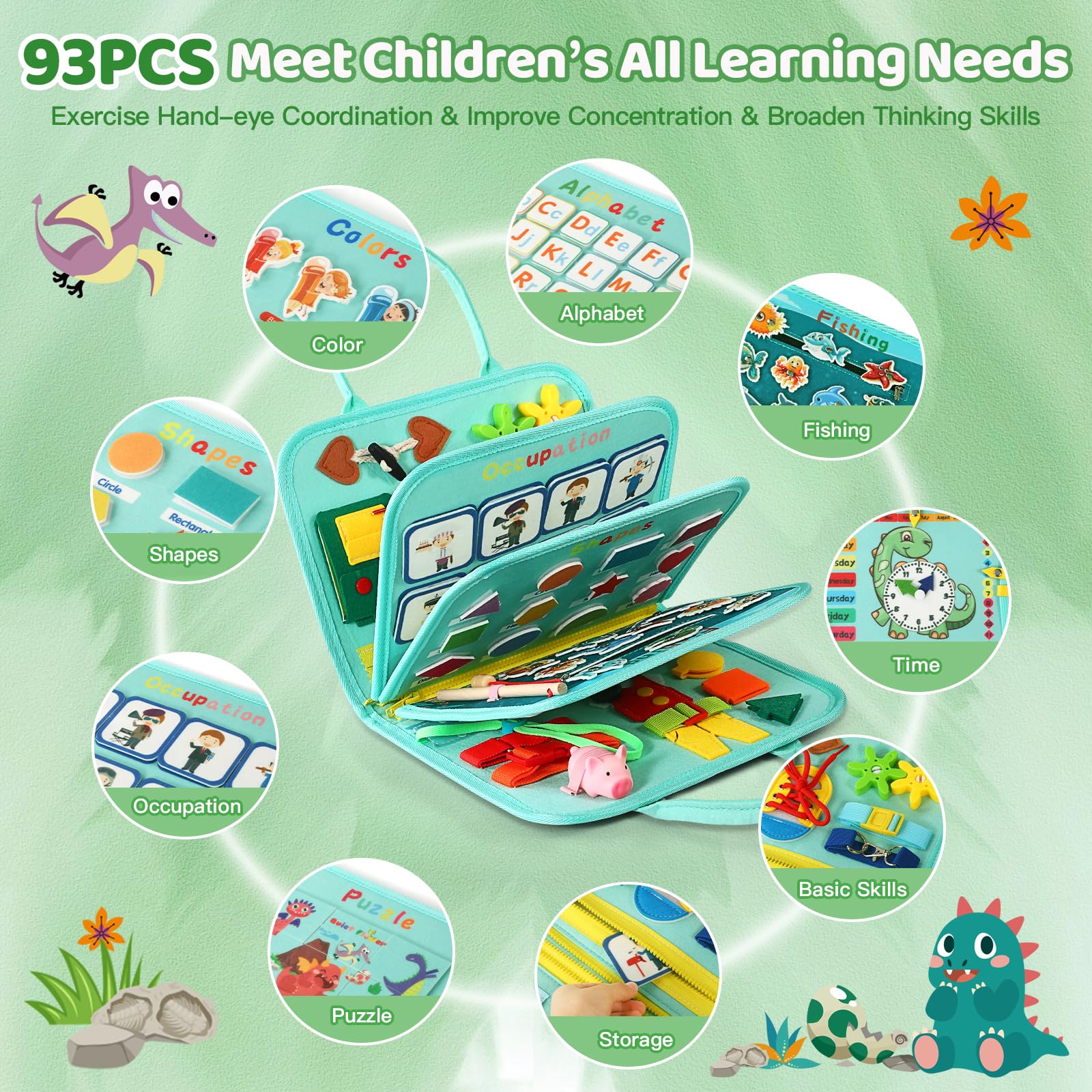 Foto 5 pulgar | Juego Montessori Busy Board Quiet Flower - Venta Internacional