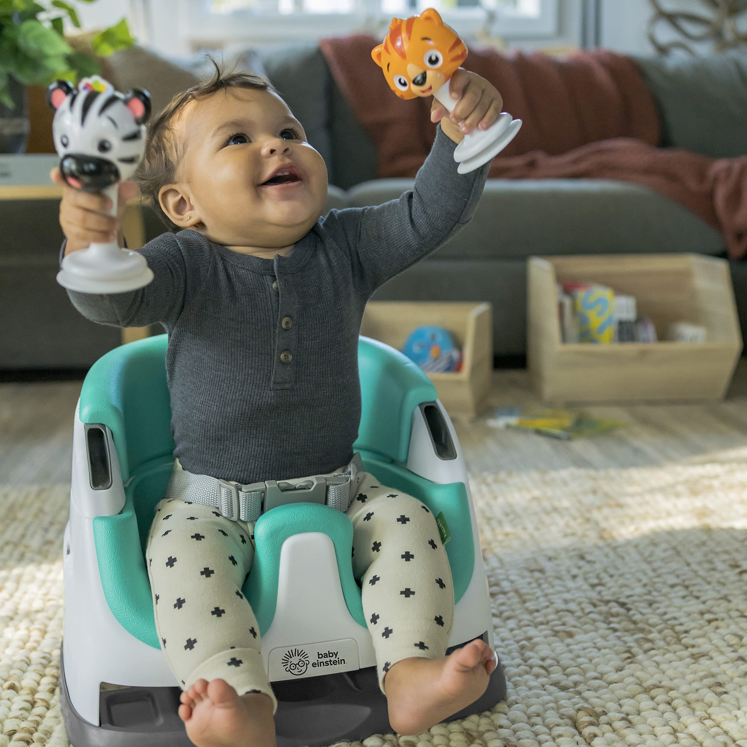 Foto 5 pulgar | Asiento De Refuerzo Para Alimentación Y Actividad En El Suelo Baby Einstein - Venta Internacional.