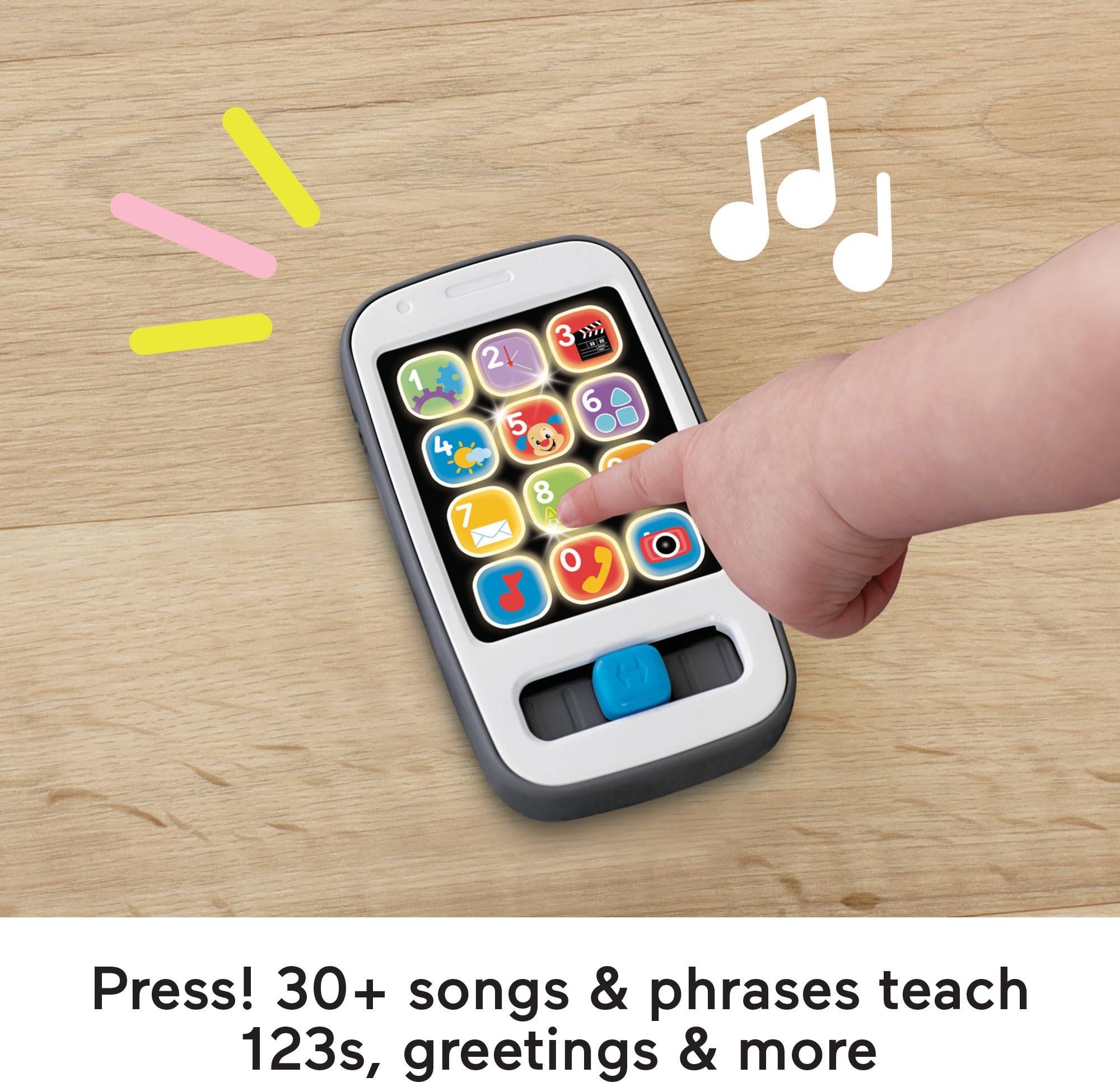 Foto 4 pulgar | Teléfono Inteligente De Juguete Fisher-price Laugh & Learn De Más De 6 Meses, Gris - Venta Internacional.