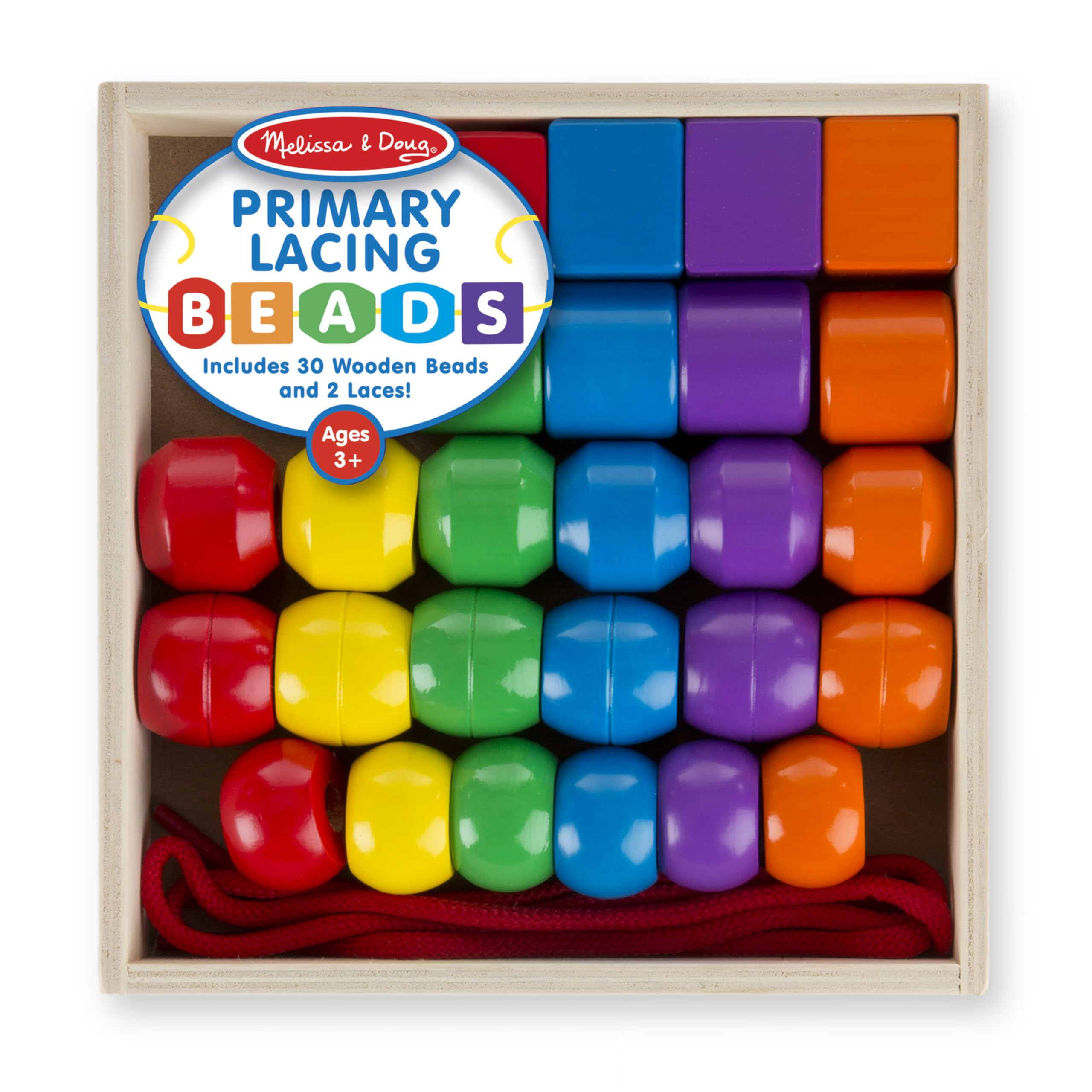 Foto 4 pulgar | Juguete Educativo Melissa & Doug Primary Lacing Beads - Venta Internacional
