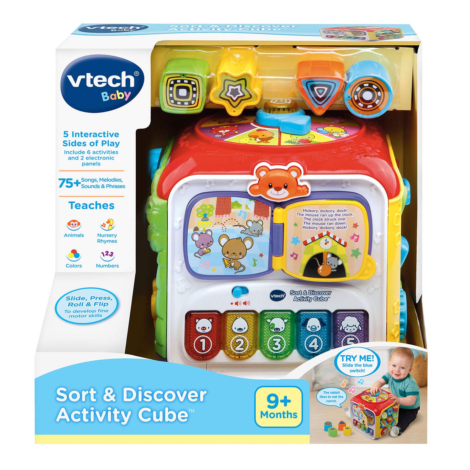 Foto 8 pulgar | Activity Cube Vtech Sort And Discover Red Con Más De 75 Canciones - Venta Internacional.
