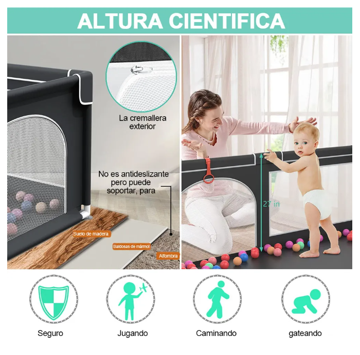 Foto 4 pulgar | Corralito Plegable con Accesorios para Bebé