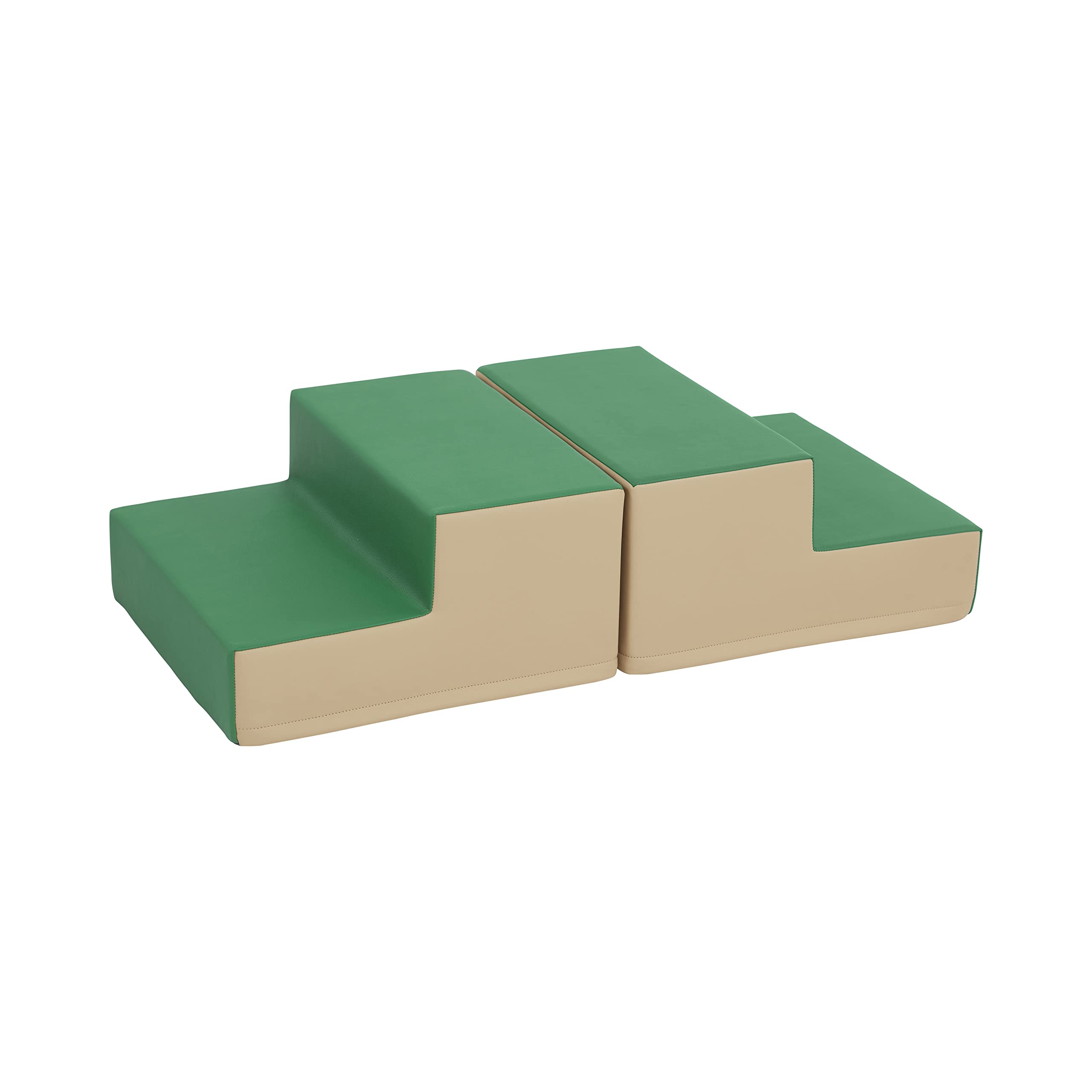 Playset Ecr4kids Softzone Junior Mix N' Match Step Green, Paquete De 2 - Venta Internacional.
