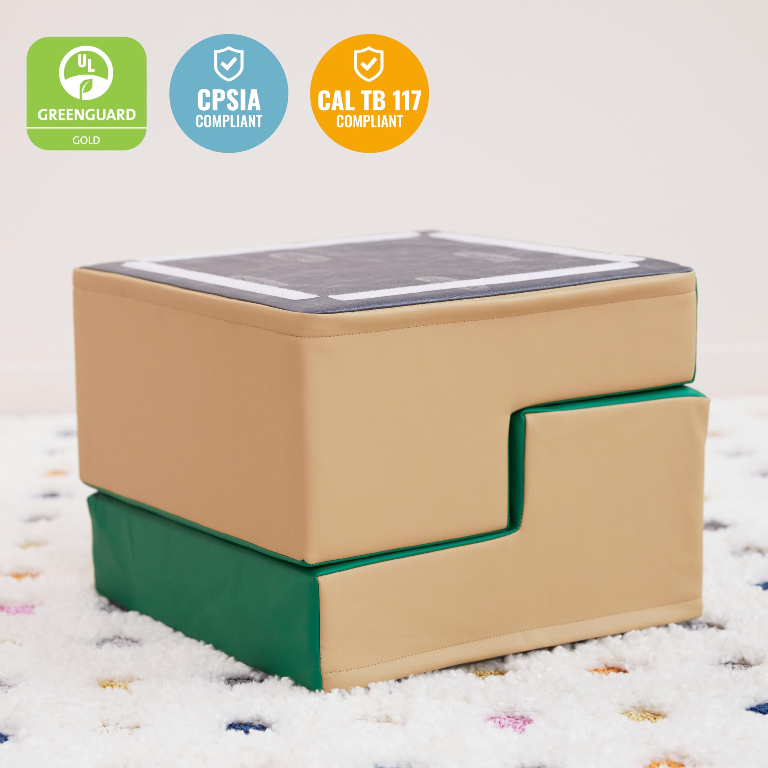 Foto 7 pulgar | Playset Ecr4kids Softzone Junior Mix N' Match Step Green, Paquete De 2 - Venta Internacional.