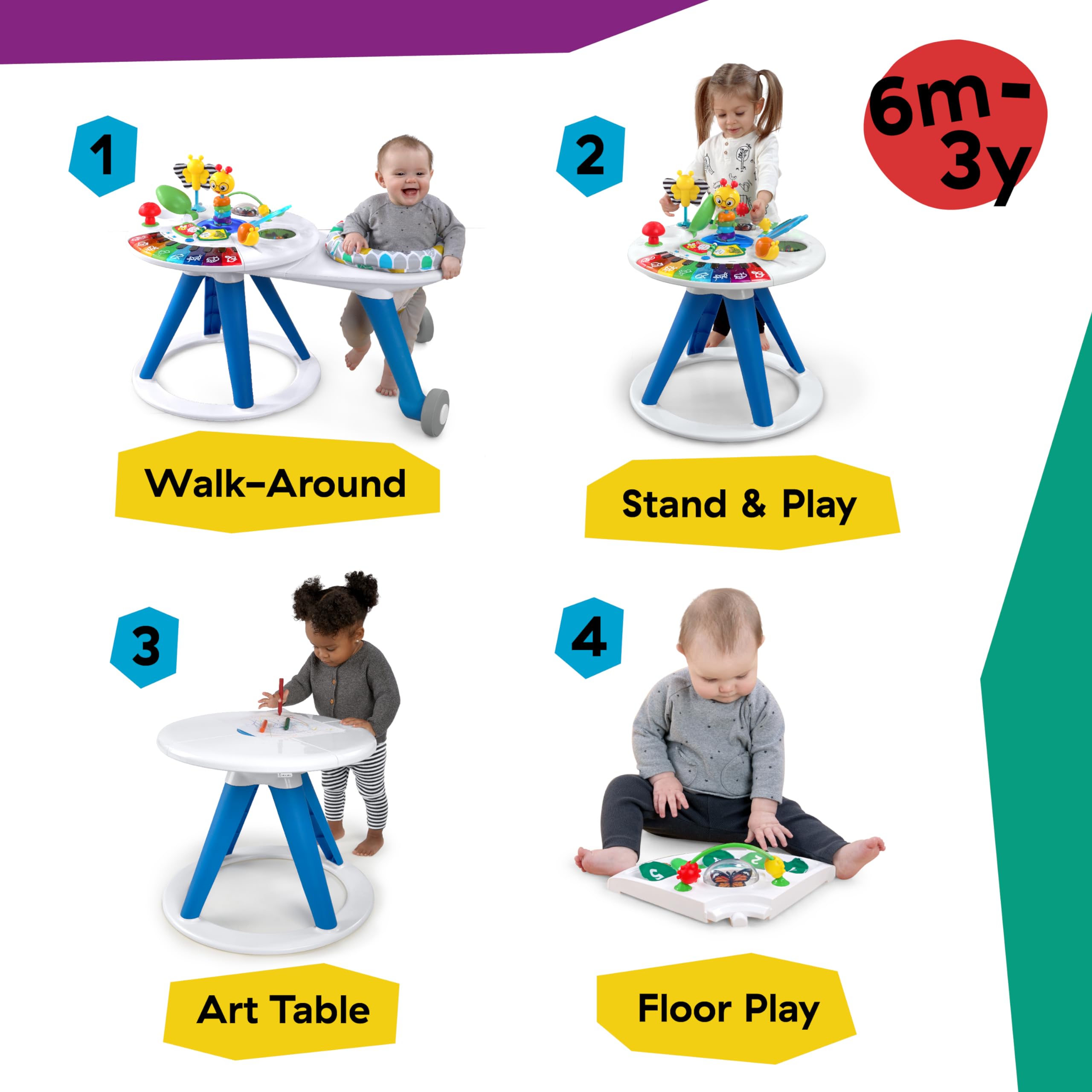 Foto 3 pulgar | Centro De Actividades Baby Einstein Around We Grow 4 En 1 - Venta Internacional.