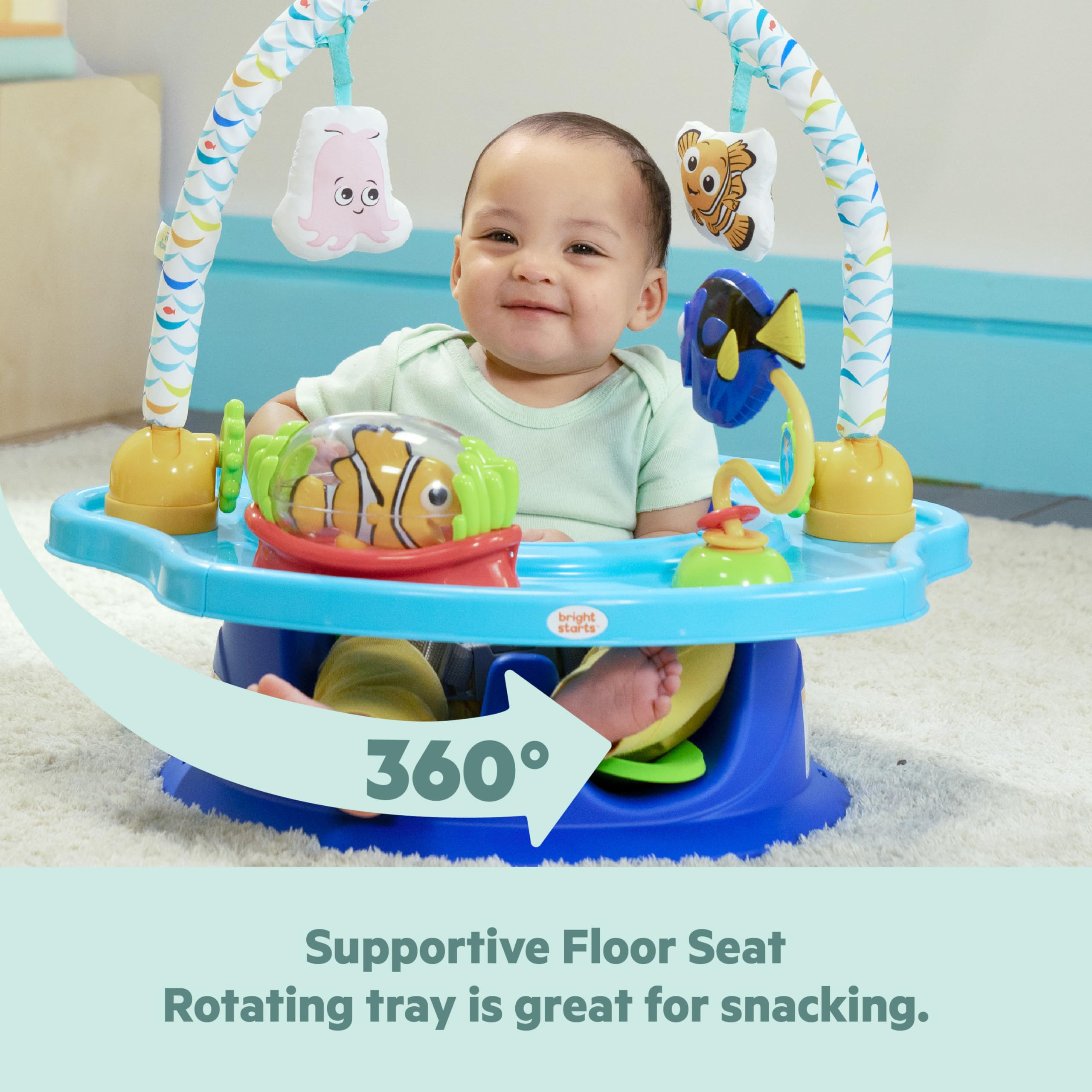 Foto 2 | Asiento Para Bebé Bright Starts Disney Finding Nemo 4m-4y Azul - Venta Internacional.