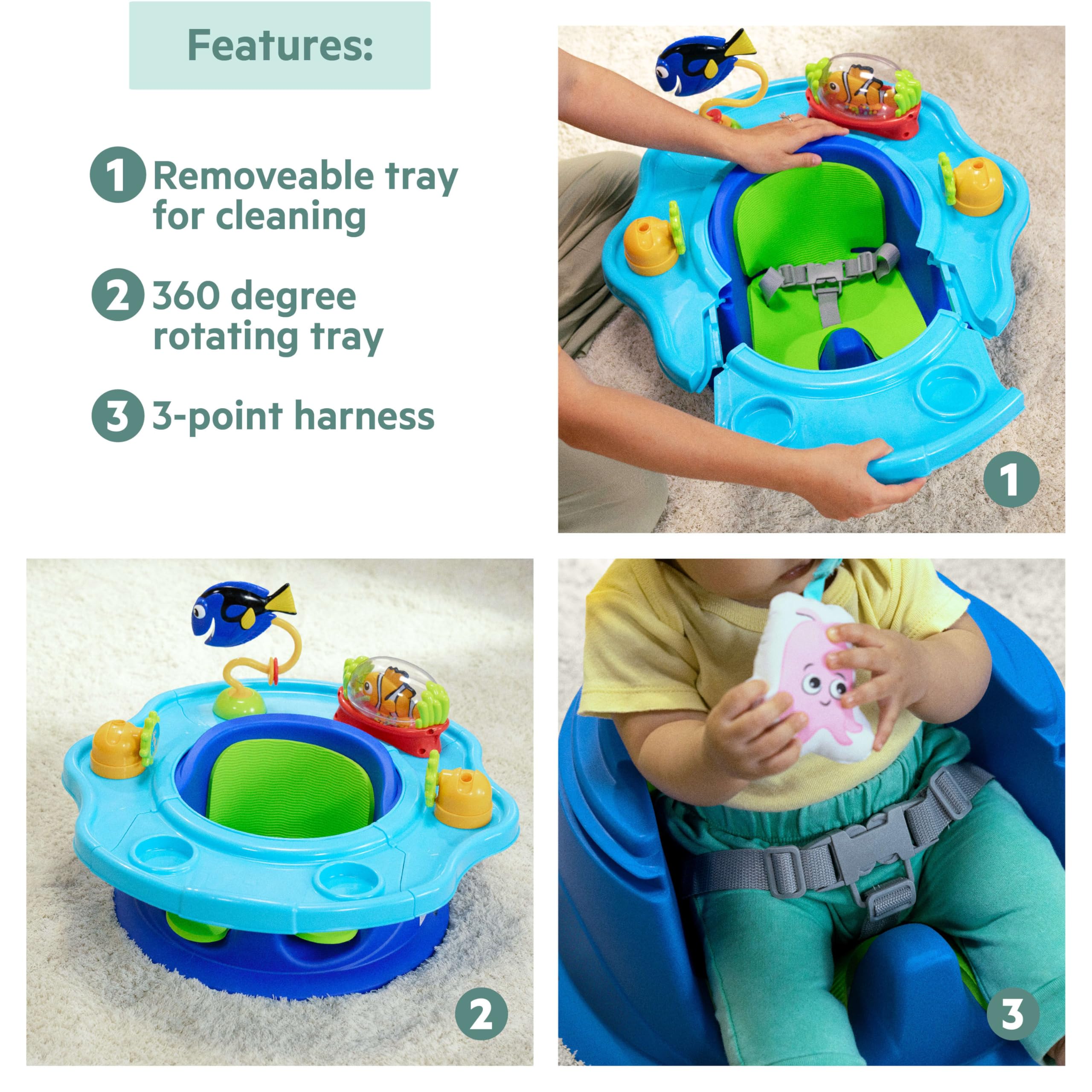 Foto 4 pulgar | Asiento Para Bebé Bright Starts Disney Finding Nemo 4m-4y Azul - Venta Internacional.