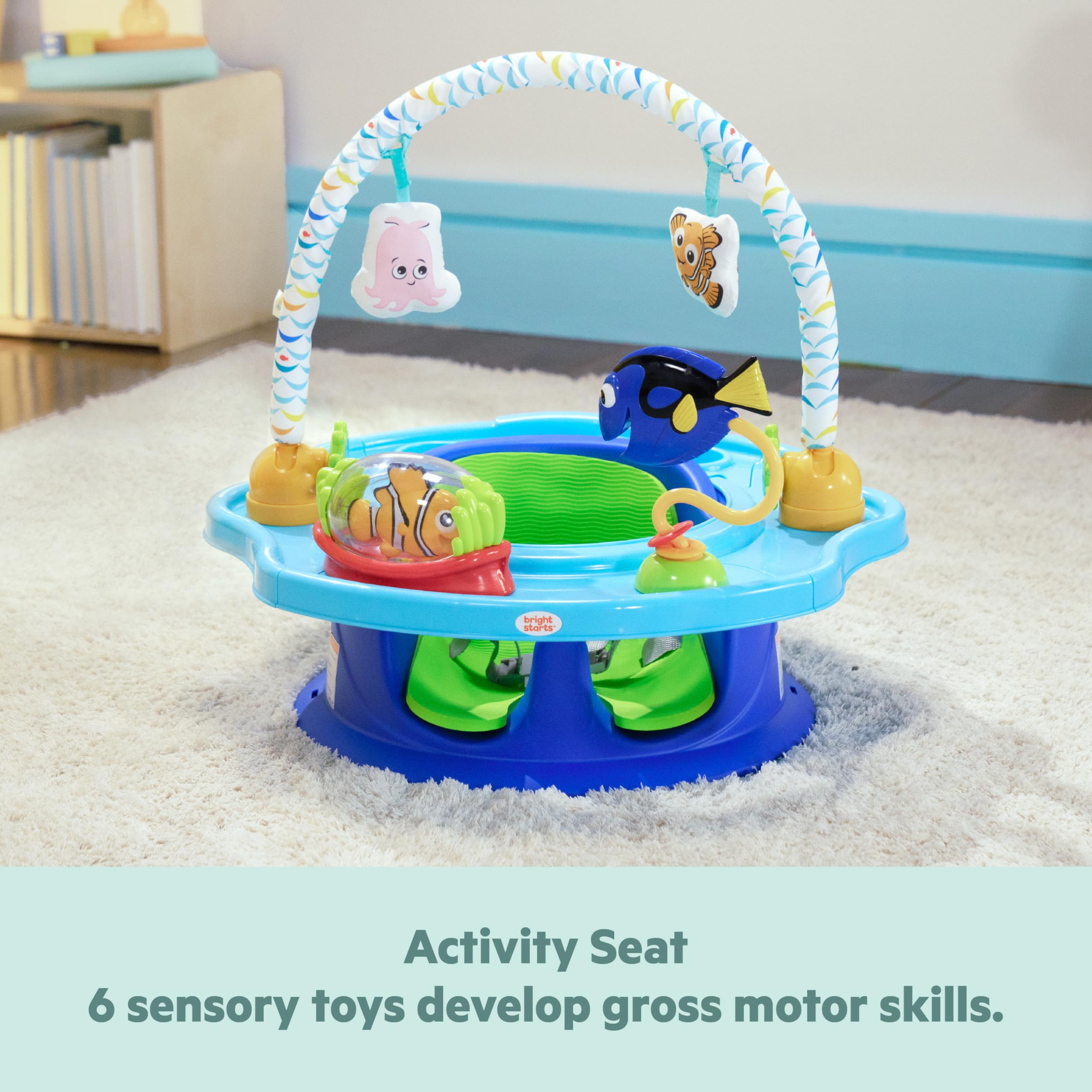 Foto 5 pulgar | Asiento Para Bebé Bright Starts Disney Finding Nemo 4m-4y Azul - Venta Internacional.