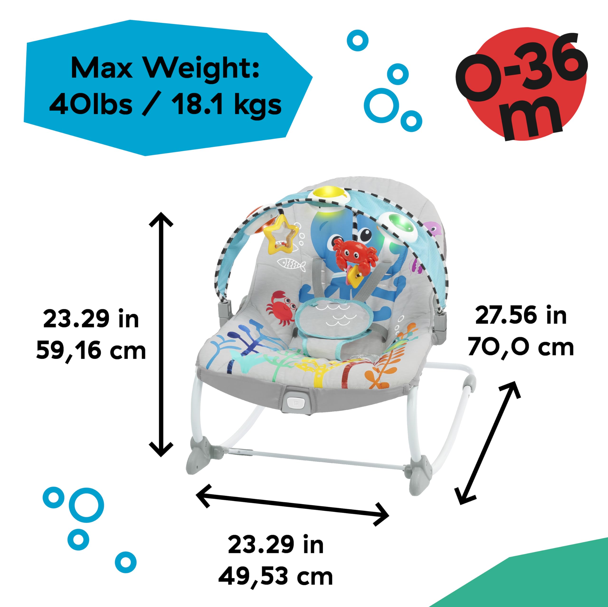 Foto 7 pulgar | Rocker Baby Einstein Ocean Explorers Kick To It Opus - Venta Internacional.
