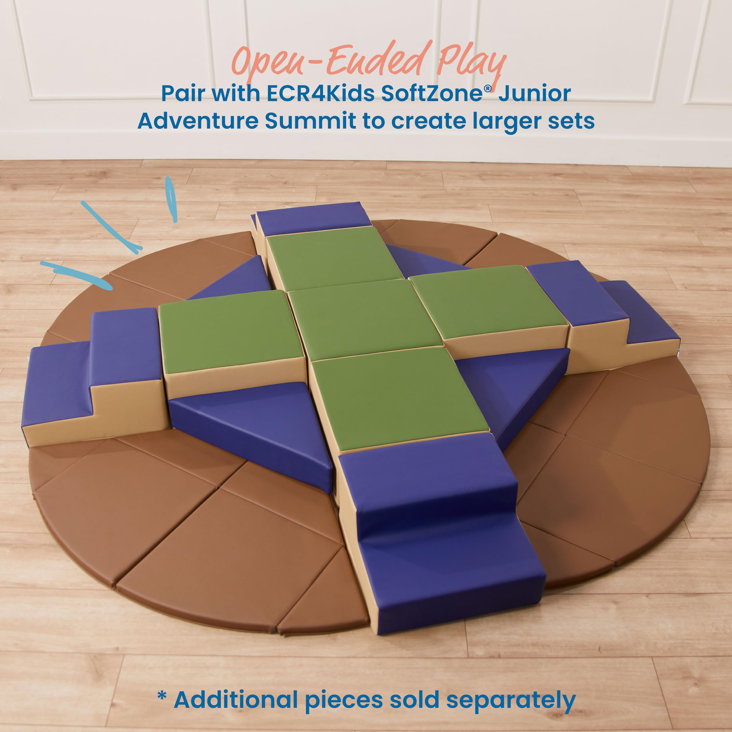 Foto 6 pulgar | Pedestal Playset Ecr4kids Softzone Junior Para Principiantes, Color Tierra - Venta Internacional.