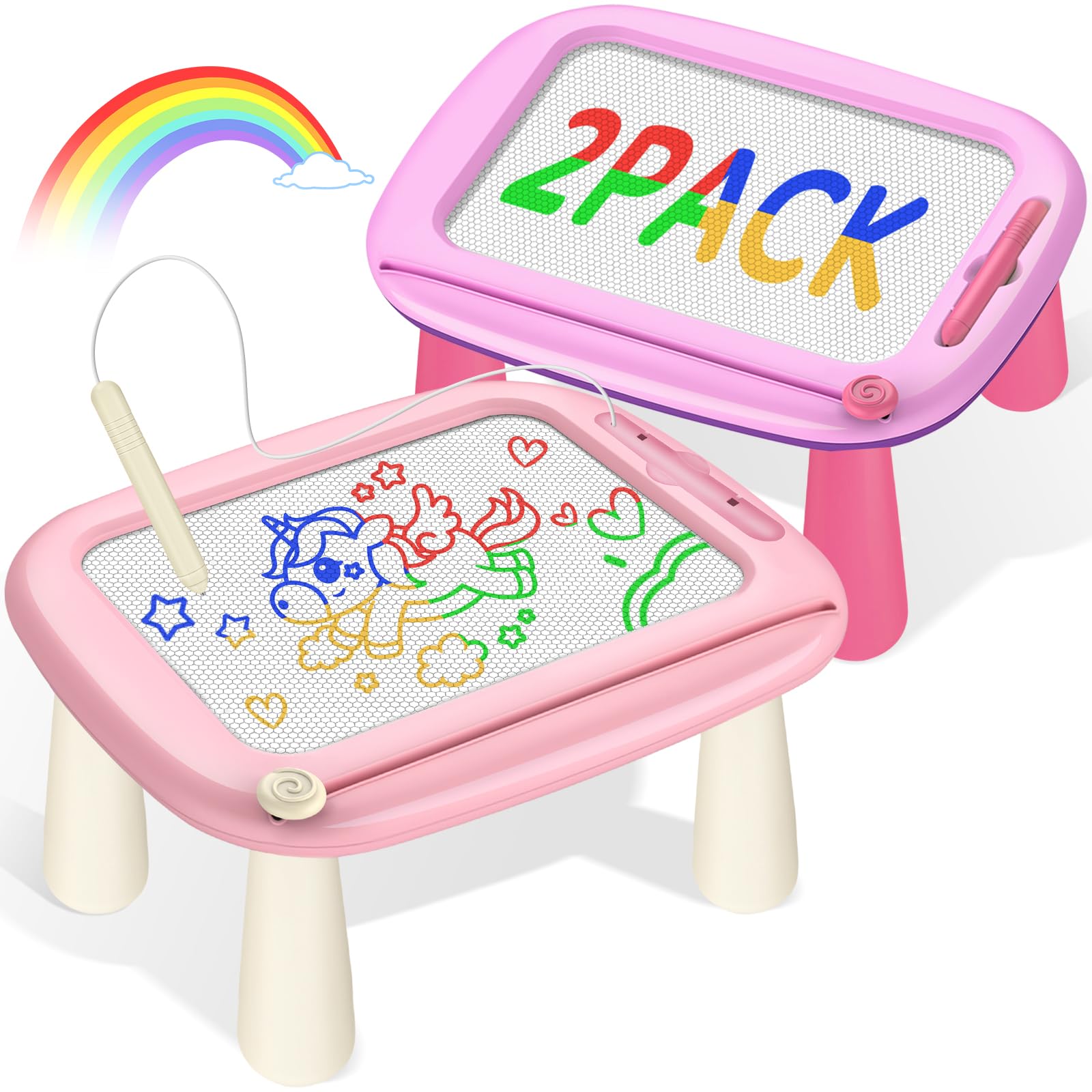 Tablero De Dibujo Magnético Officygnet Para Niños De 1 A 3 Años, Paquete De 2 - Venta Internacional.