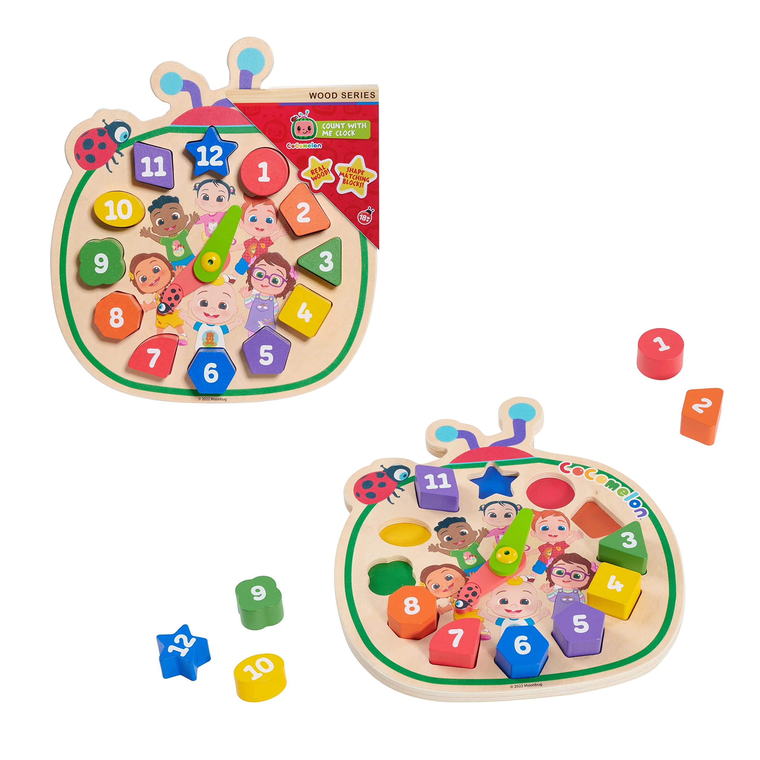 Reloj De Madera Cocomelon Count With Me Learning Kids 18m + - Venta Internacional.
