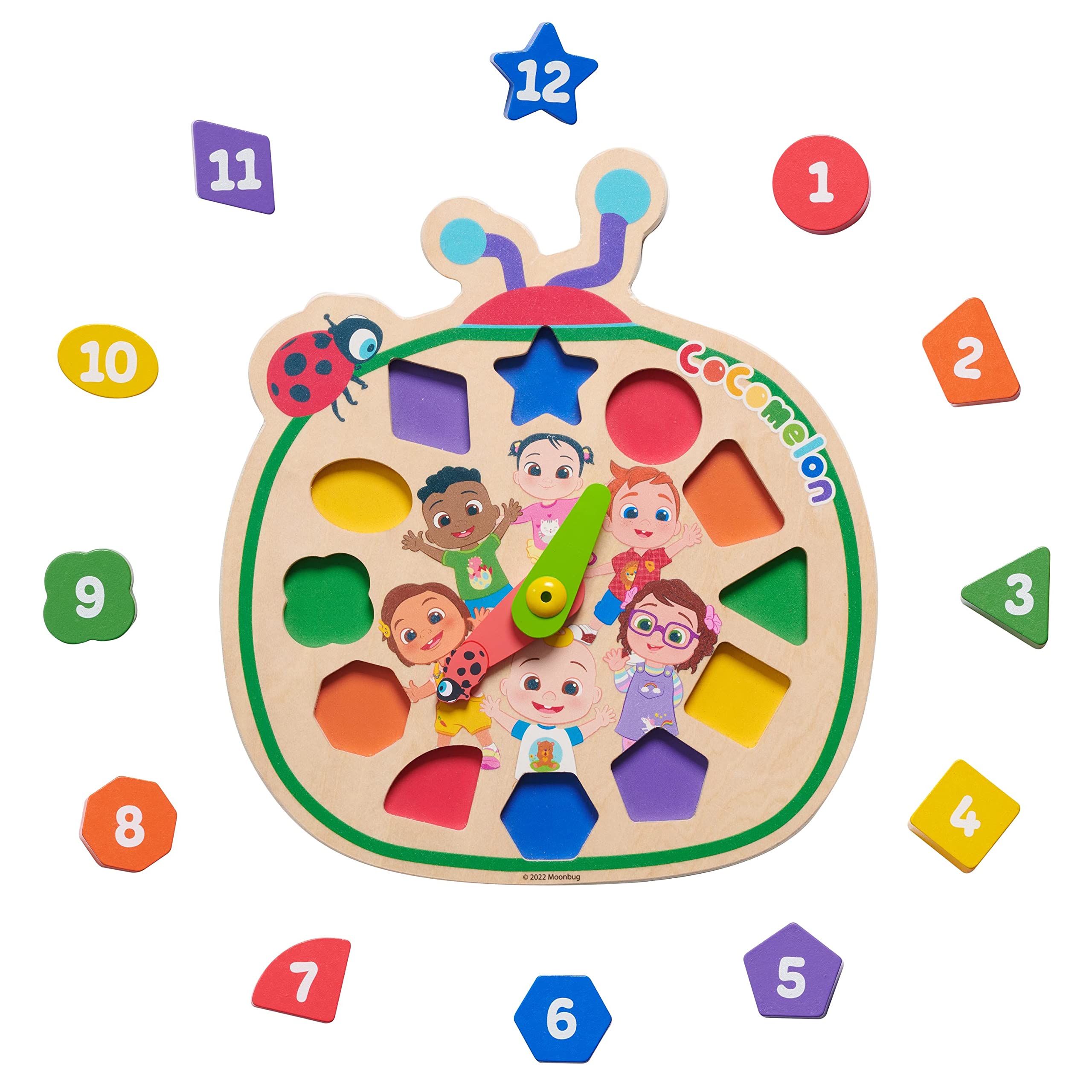 Foto 6 pulgar | Reloj De Madera Cocomelon Count With Me Learning Kids 18m + - Venta Internacional.