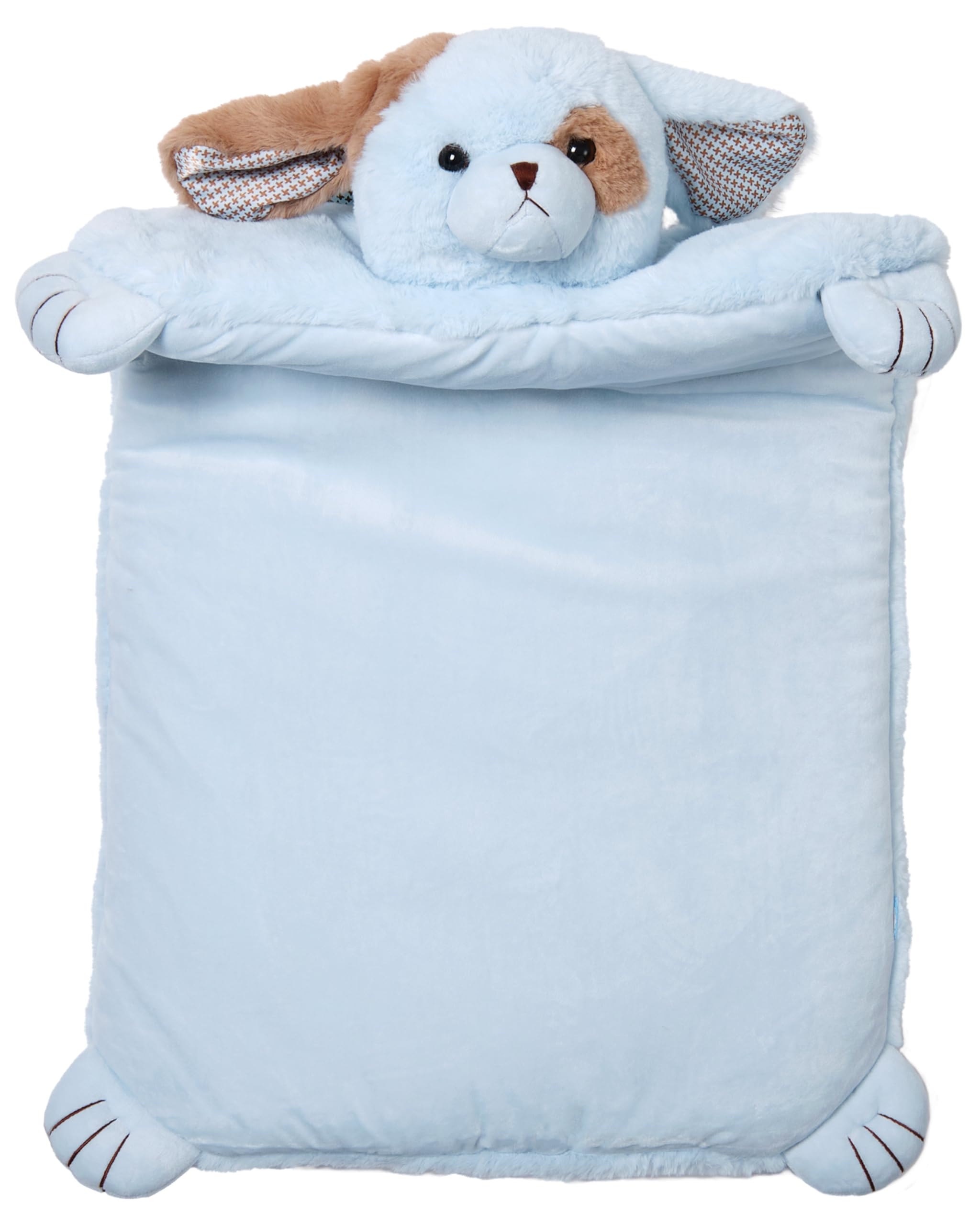 Tummy Time Mat Bearington Baby Waggles, Diseño De Cachorro De Peluche Azul - Venta Internacional.