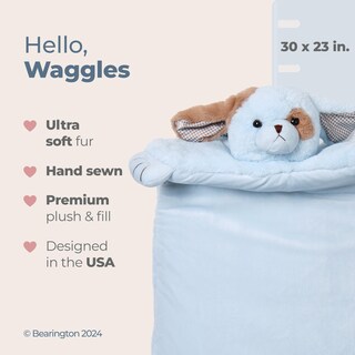 Foto 2 | Tummy Time Mat Bearington Baby Waggles, Diseño De Cachorro De Peluche Azul - Venta Internacional.