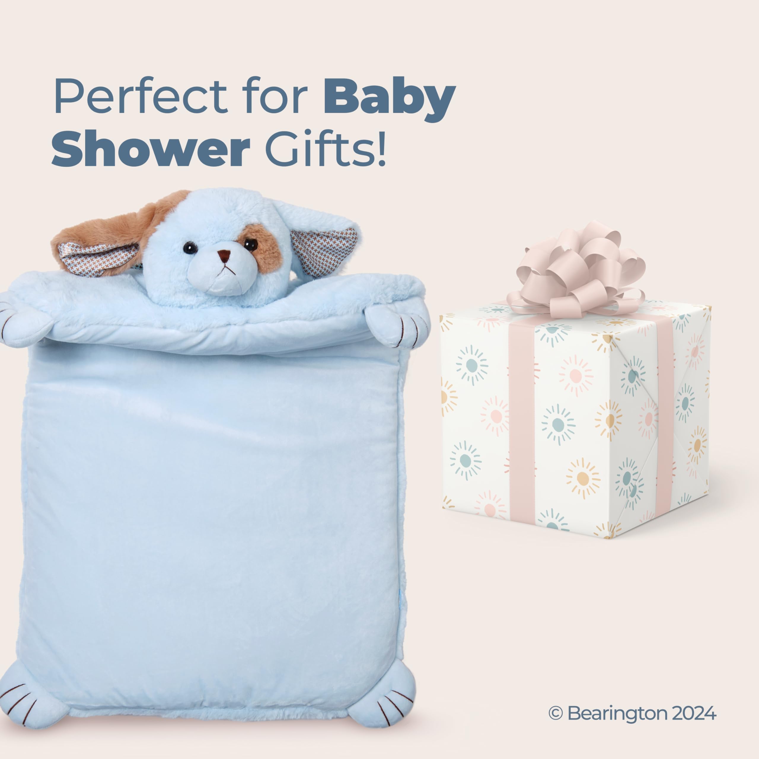 Foto 6 pulgar | Tummy Time Mat Bearington Baby Waggles, Diseño De Cachorro De Peluche Azul - Venta Internacional.