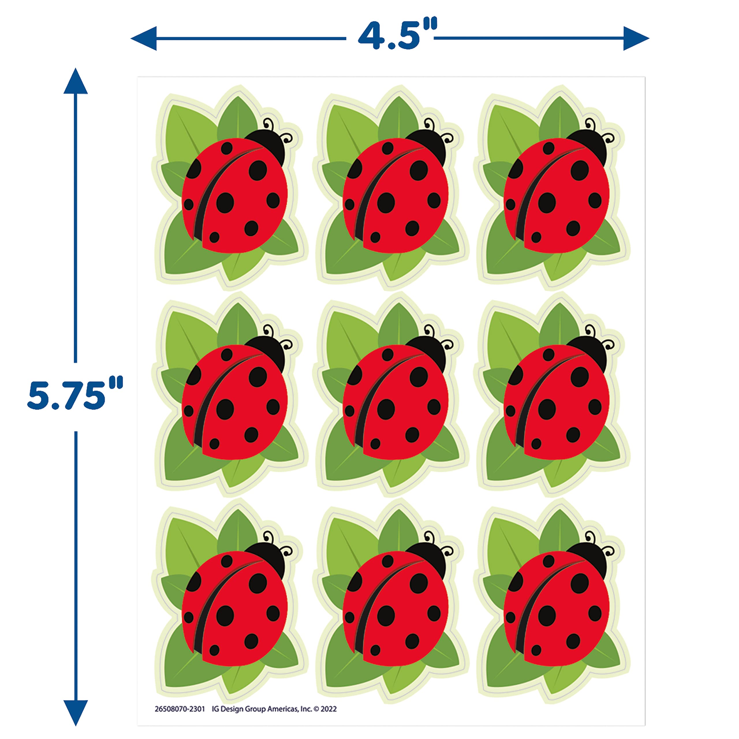 Foto 4 pulgar | Pegatinas Eureka Ladybugs Extra Grandes Para Niños Y Profesores - Venta Internacional.