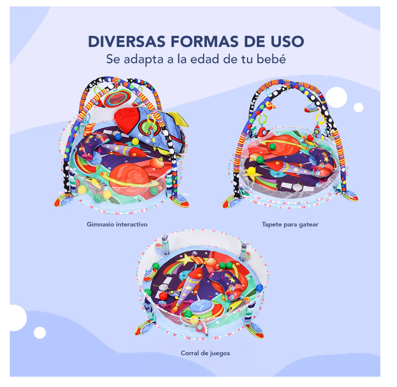 Foto 5 pulgar | Gimnasio Bebé Interactivo Tapete Didáctico Infantil Nube