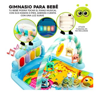 Foto 5 | Gimnasio Acolchado Infantil Tapete Bebe Con Piano Musical