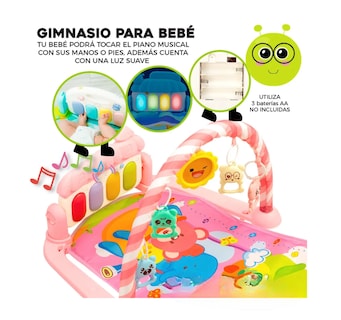 Foto 5 | Gimnasio Acolchado Infantil Tapete Bebe Con Piano Musical